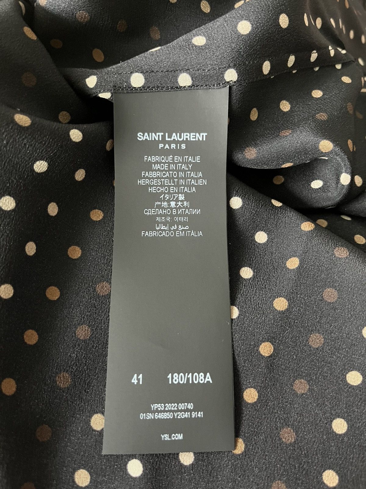 Saint Laurent Paris Saint Laurent Super Runway Silk Shirt Brand New Rare Size US L / EU 52-54 / 3 - 9 Thumbnail