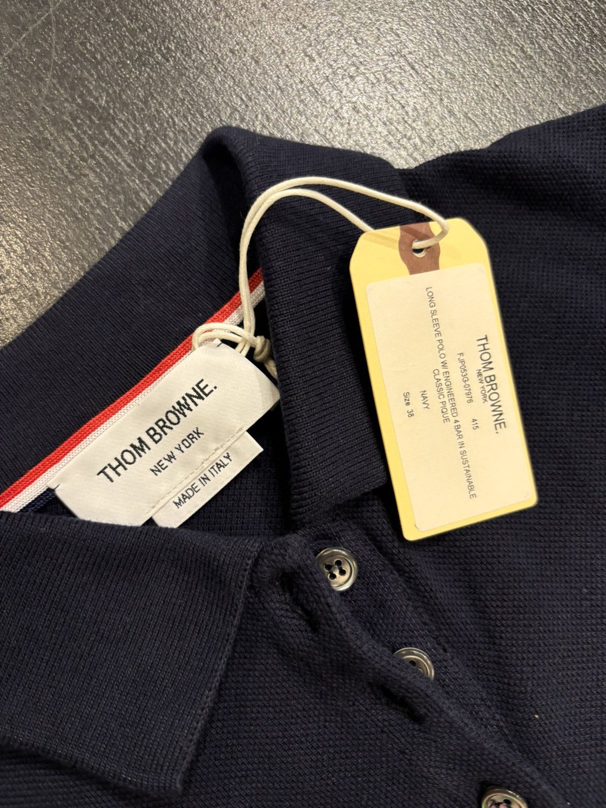Thom Browne Thom Browne Longsleeve Polo Size US XXS / EU 40 - 3 Thumbnail