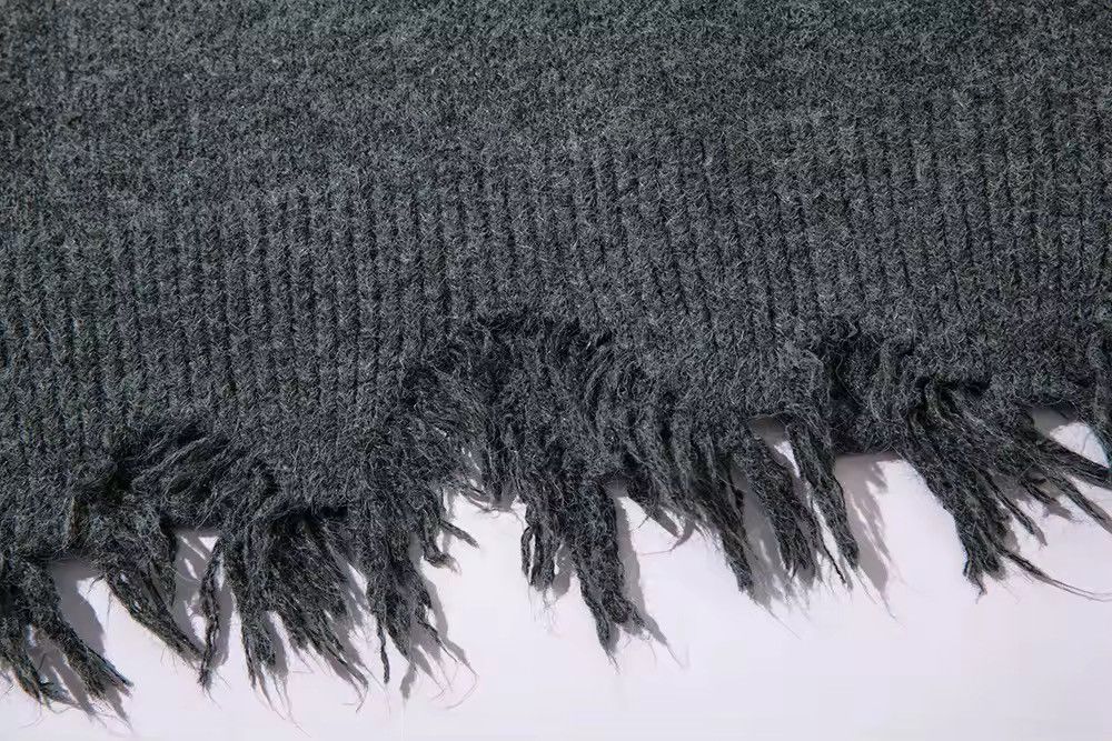 Other Streetwear Design Zipper Frayed Ripped Baggy Sweater Jumper Size US XL / EU 56 / 4 - 5 Thumbnail