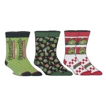Designer Teenage Mutant Ninja Turtles 3 Pair Crew Socks Size 10-13 Ni Size ONE SIZE - 1 Thumbnail