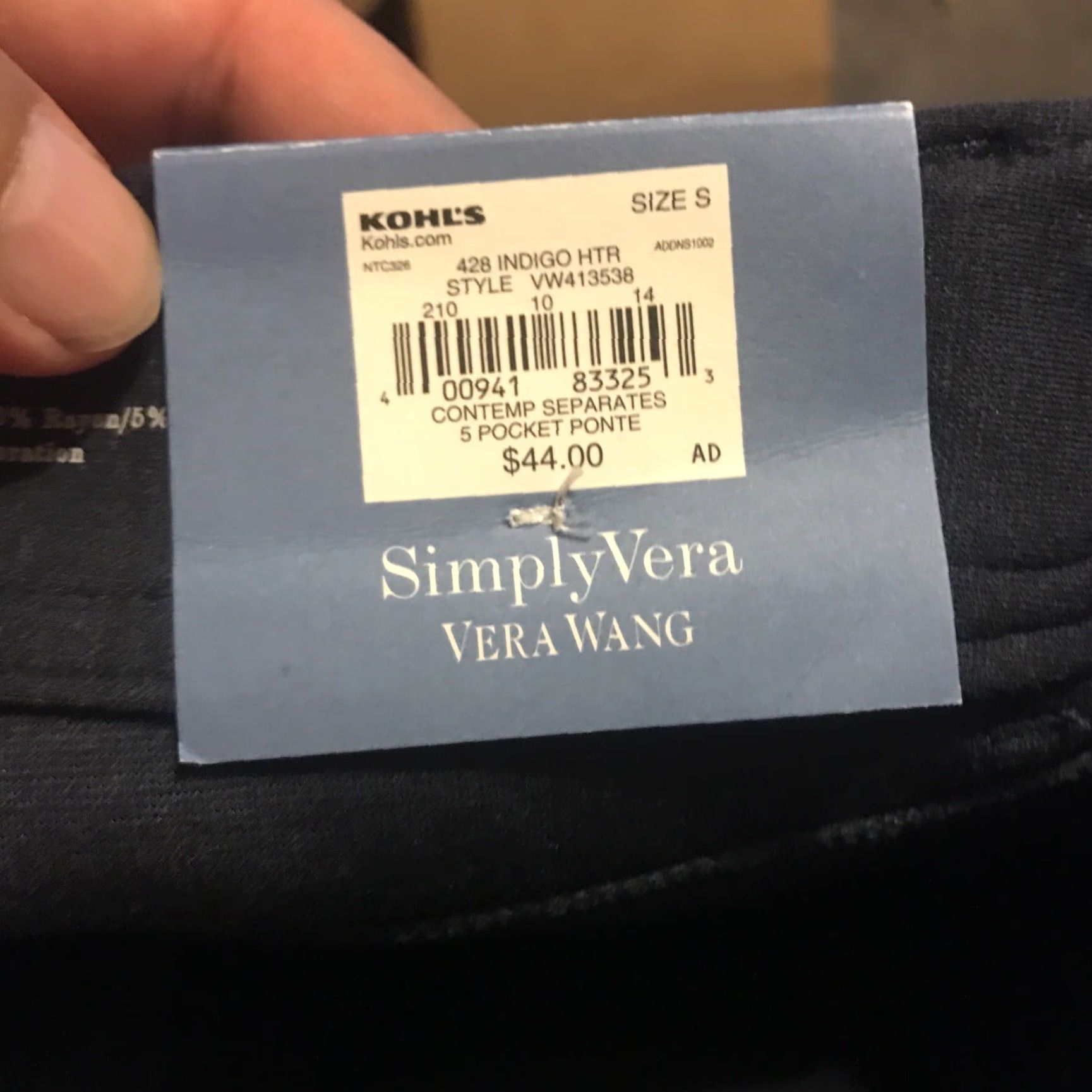 Vintage VINTAGE? Wait, this is Simply Vera Vera Wang women's ponte pants size S Heather Grey.وض Size 28" / US 6 / IT 42 - 5 Thumbnail