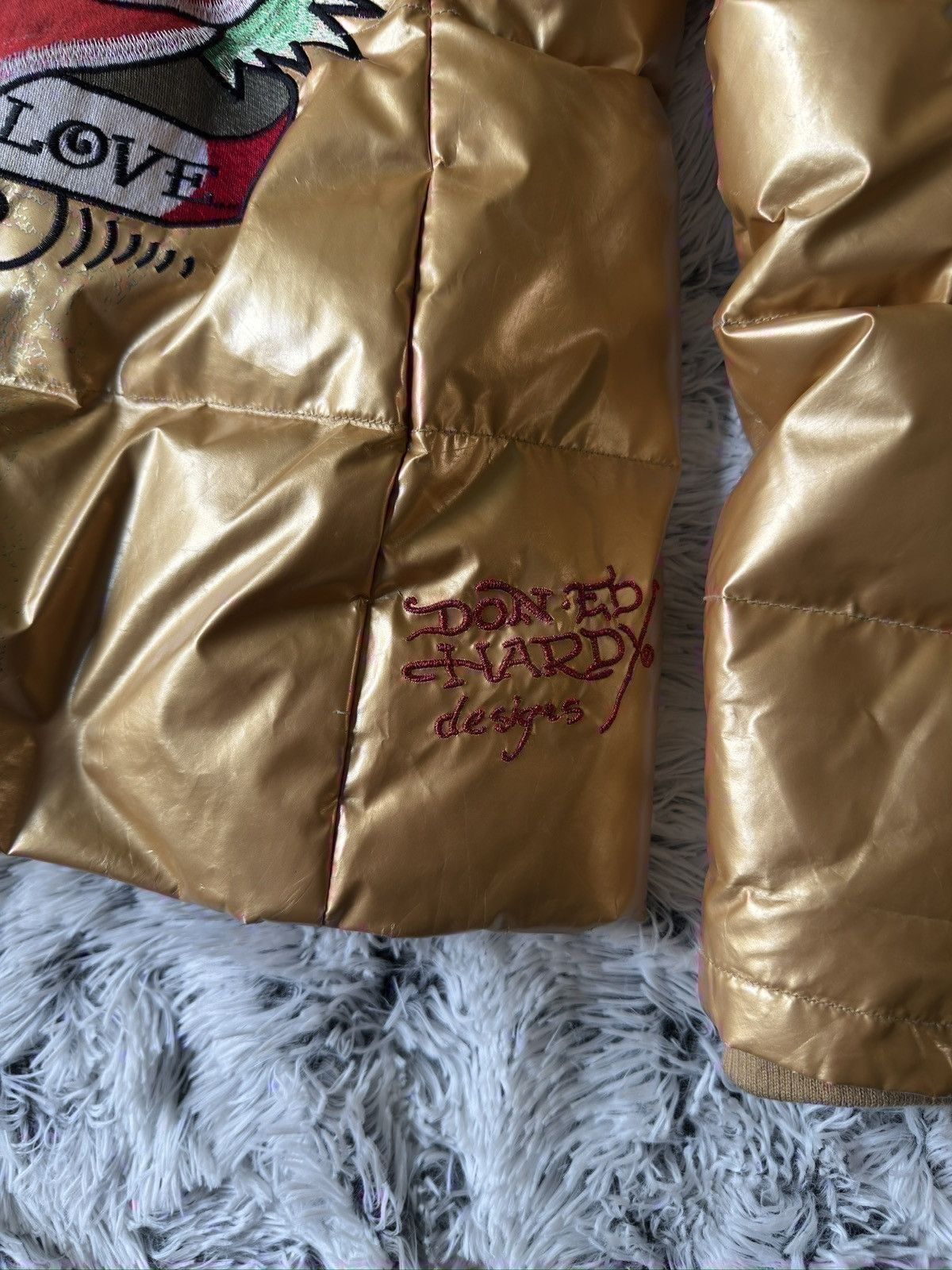 Ed Hardy Ed Hardy “Dedicated To The One I Love” Puffer Size M / US 6-8 / IT 42-44 - 12 Thumbnail