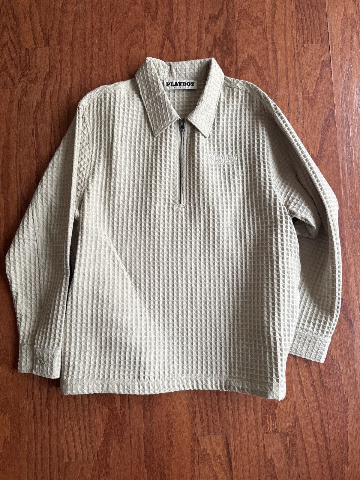 Playboy Playboy By PacSun Waffle Weave Half Zip Sweatshirt Size US M / EU 48-50 / 2 - 2 Thumbnail