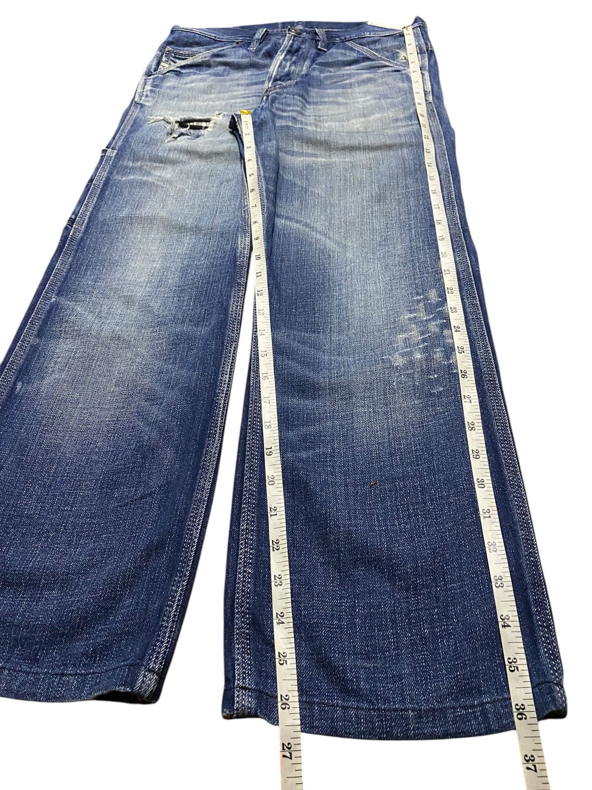 Diesel Black Gold Vintage Diesel New-Zulow (008TE) Distressed Loose Jeans Size US 30 / EU 46 - 16 Thumbnail