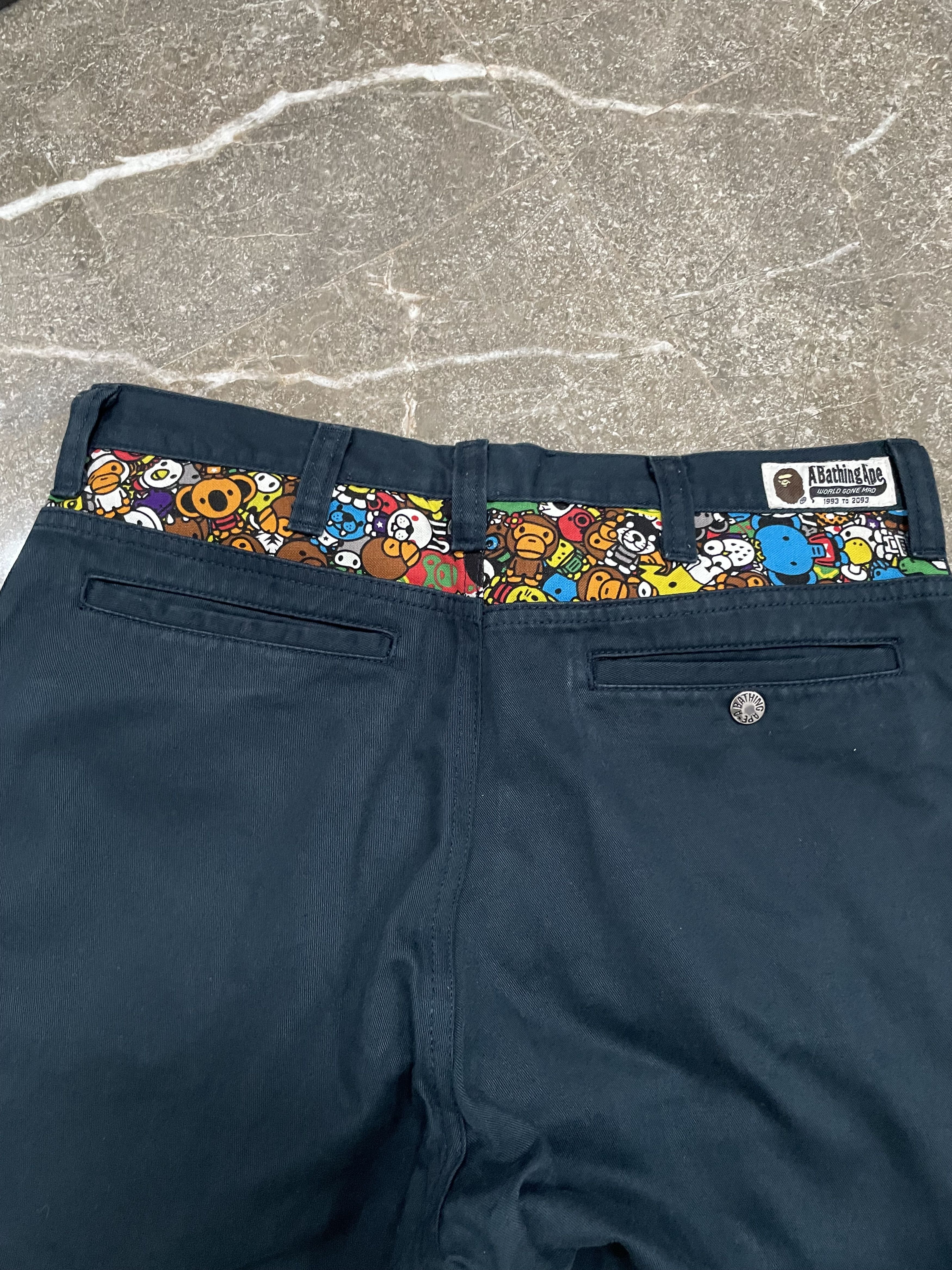 Bape Bape - Baby Milo Sad Face Chino Pants Size US 32 / EU 48 - 7 Thumbnail