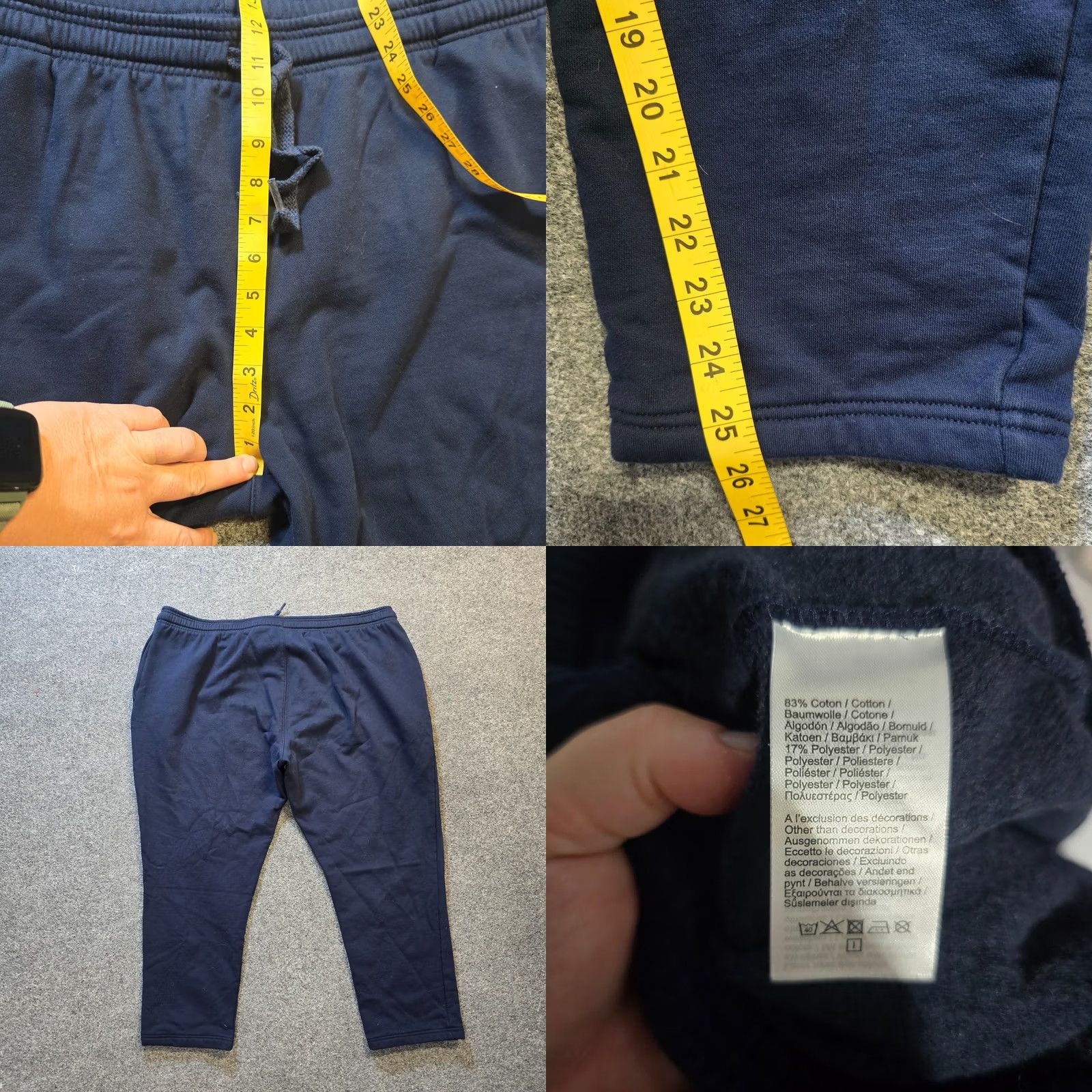 Lacoste Lacoste Sweatpants Womens 4XL Blue Tapered Pull On Casual Jersey Cotton Blend Elastic Waist Size 40" / US 18 - 8 Thumbnail