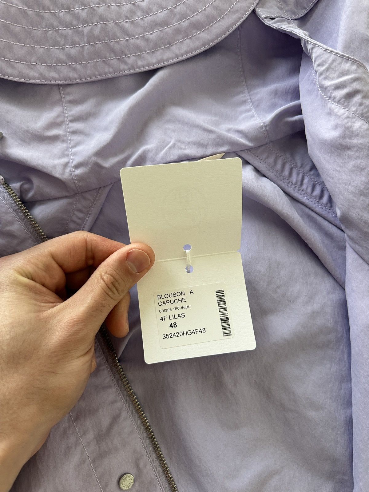 Hermes $4,800 SS23 Mens Purple Parachute Style Windbreaker Jacket Size US M / EU 48-50 / 2 - 14 Thumbnail