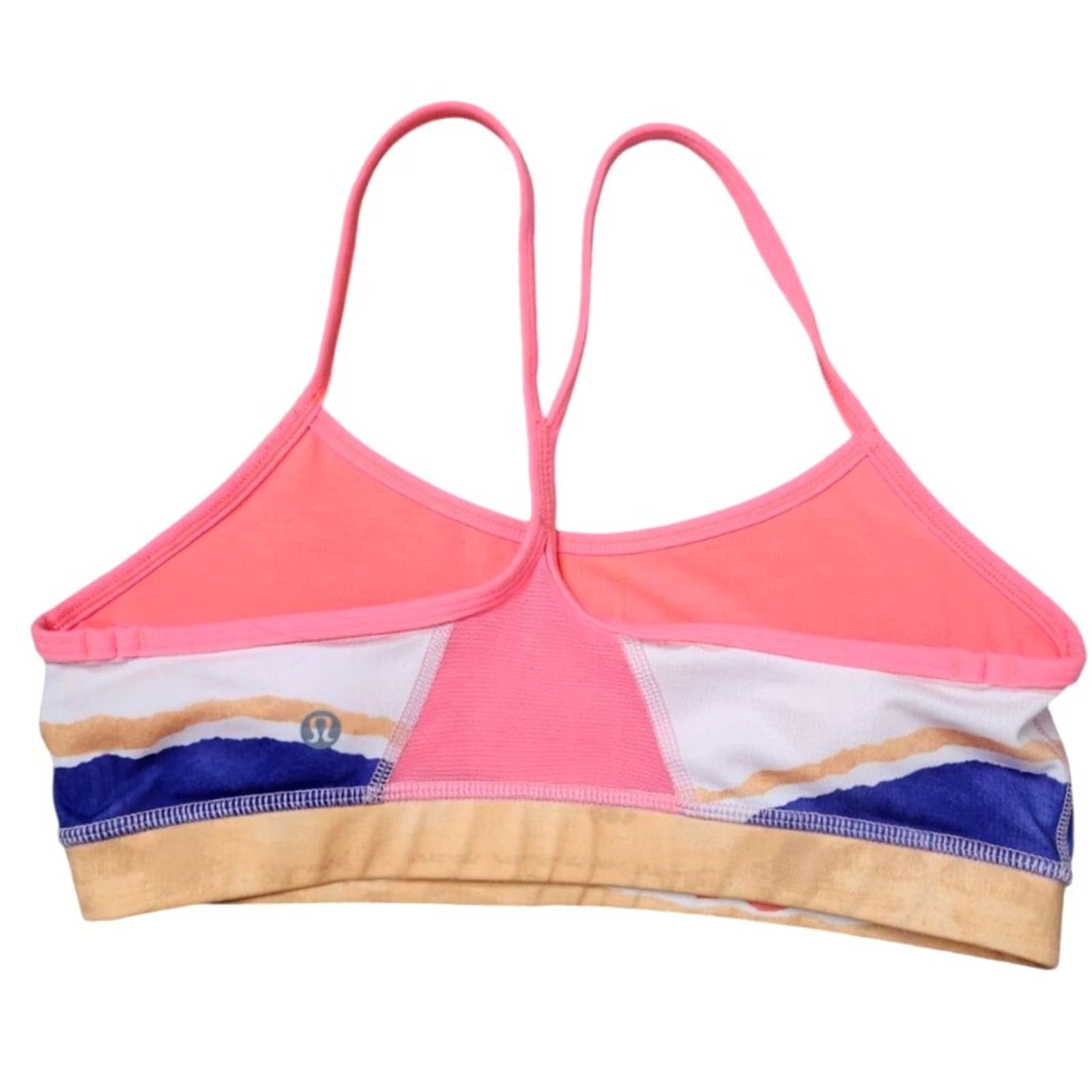 Lululemon Lululemon Womens Sports Bra Size 8 Wireless Removable Padding Multicolor Striped Activewear T背? Size ONE SIZE - 2 Thumbnail