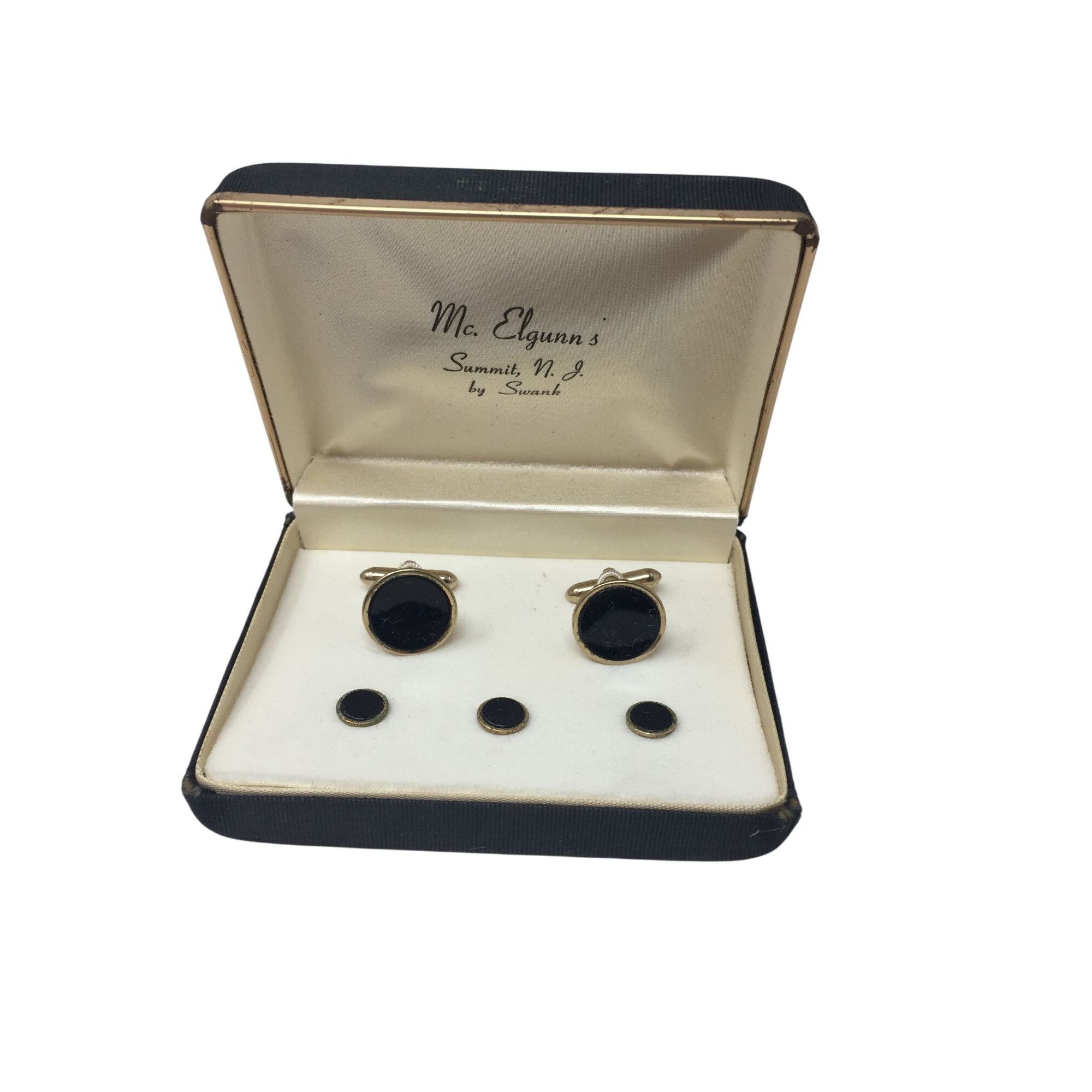 Other Mc. Elgunn's Summit, N.J. by Swank Black/Gold Cufflinks and Size ONE SIZE - 2 Thumbnail
