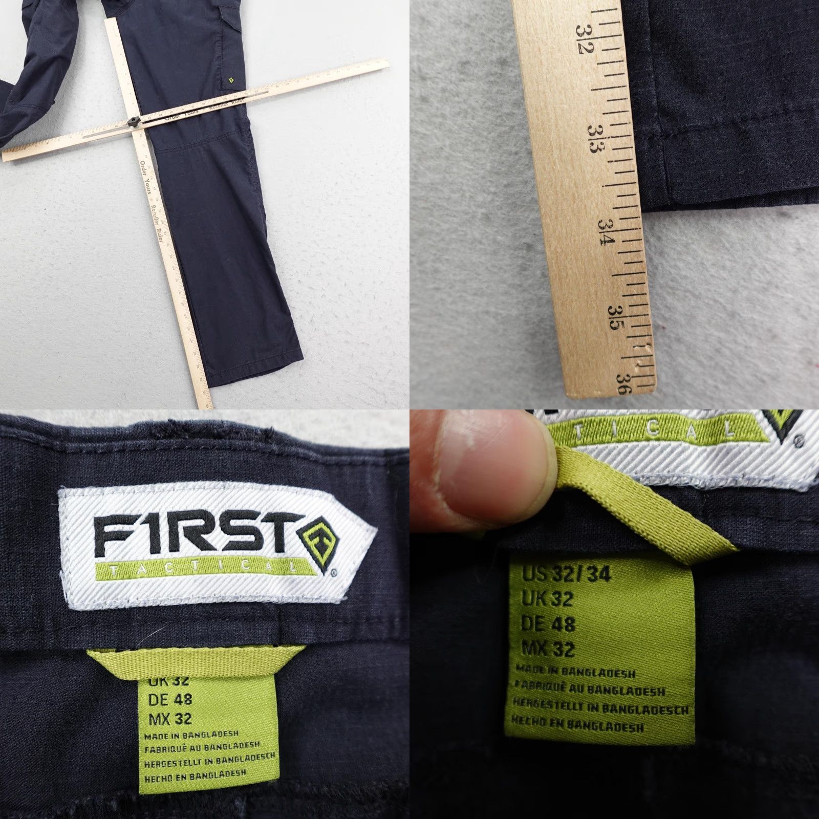 Vintage First Tactical Pants Mens 32x34 Navy Blue Cargo Ripstop BDU Utility EMS Work Pants Size US 32 / EU 48 - 8 Thumbnail