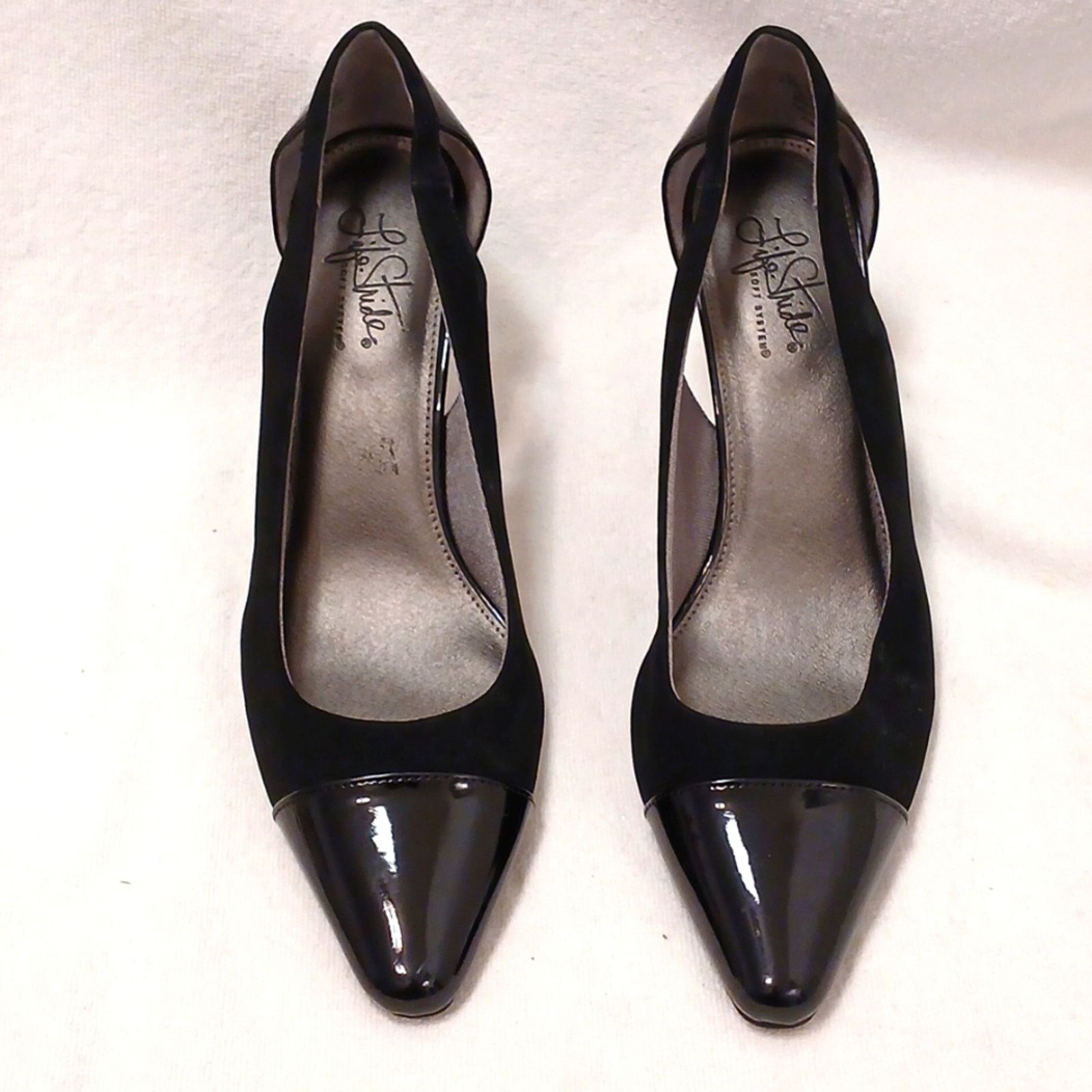 Other Life Stride Soft System Pumps Sz 9.5 BLACK Peekaboo Comfort Size US 9.5 / IT 39.5 - 4 Thumbnail