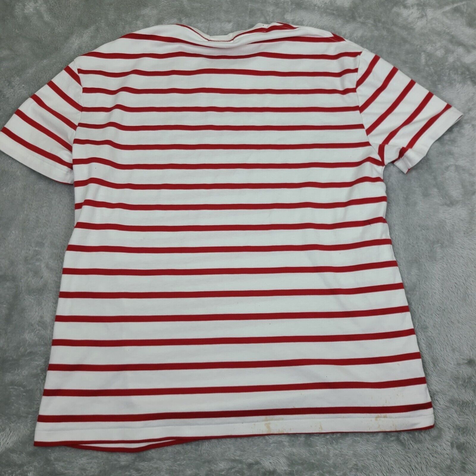 Polo Ralph Lauren Polo Ralph Lauren Men's White/Red Stipe Custom Fit Crew-Neck Size US L / EU 52-54 / 3 - 6 Thumbnail