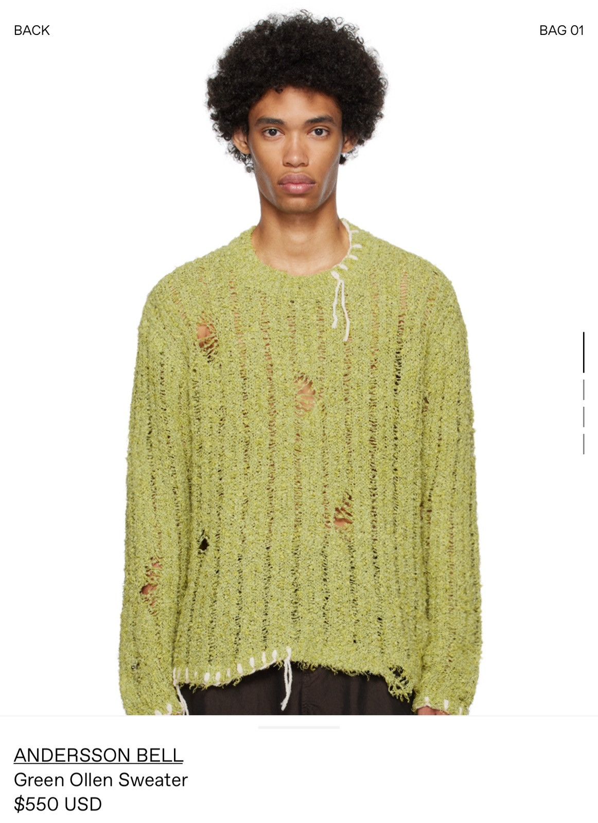 Andersson Bell ANDERSSON BELL Green Ollen Sweater Size US XL / EU 56 / 4 - 7 Thumbnail