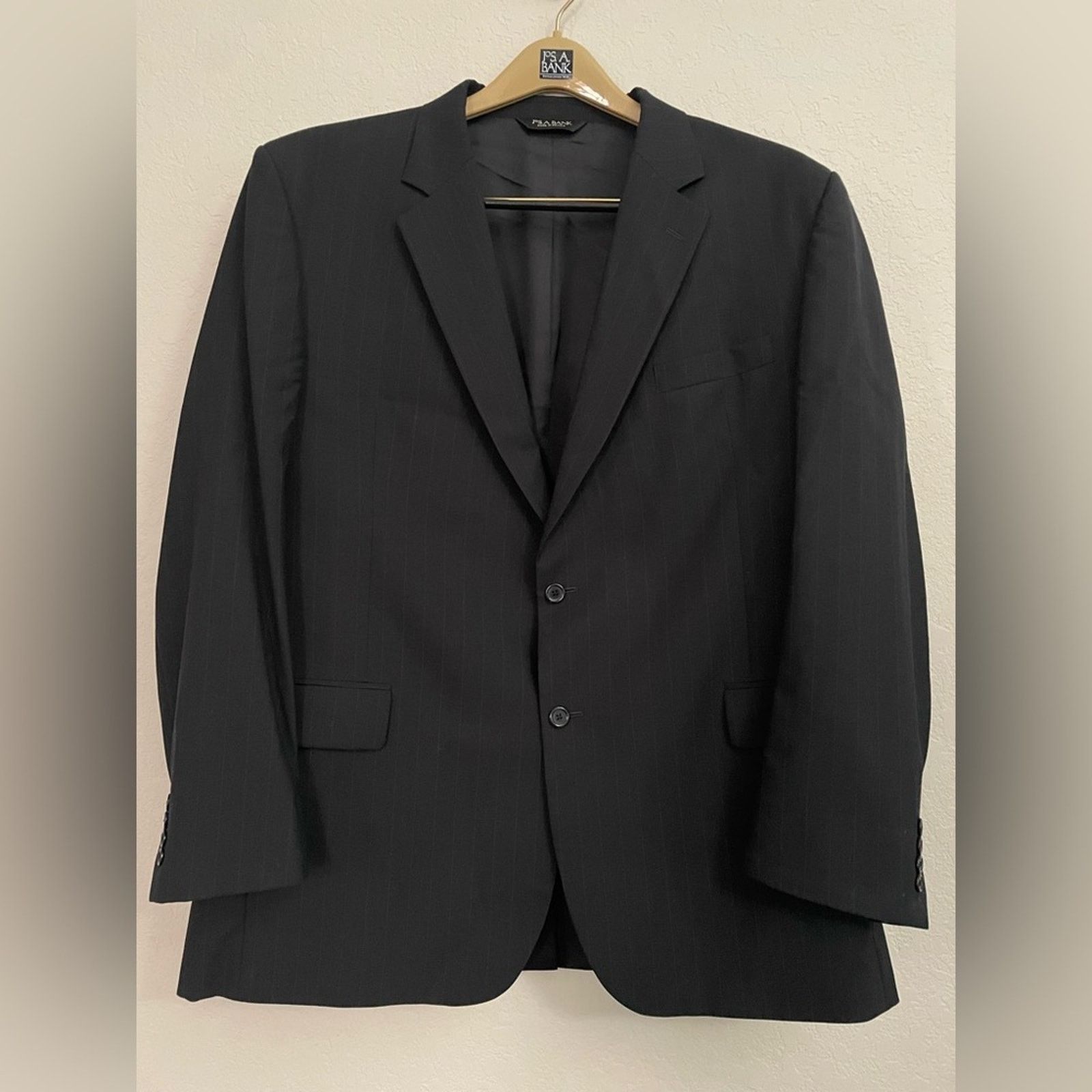 Jos. A. Bank Jos A Bank Big and Tall Fit Gray Pinstripe Suit 40 Long Size 40L - 3 Thumbnail
