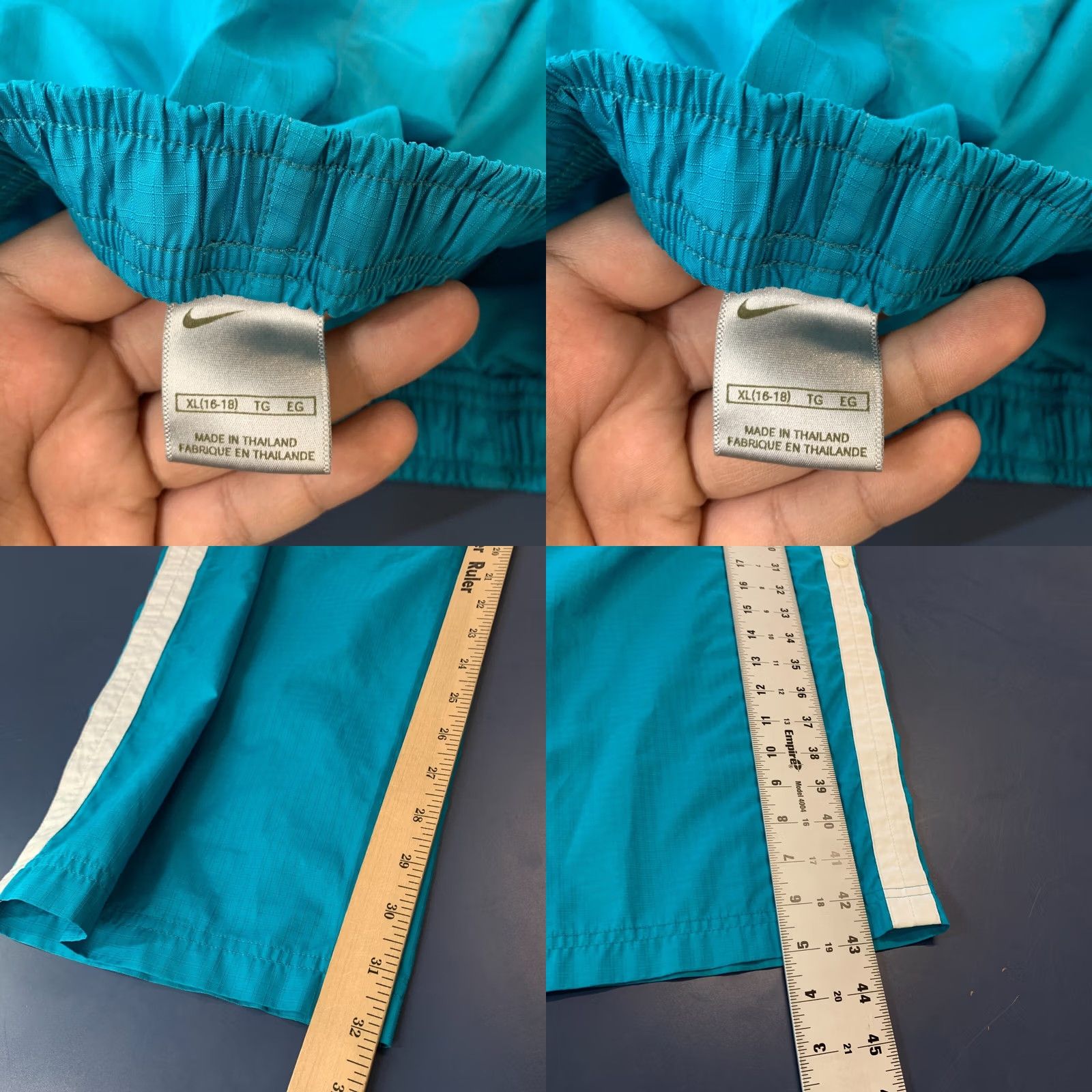 Nike Vintage Nike Pants Womens XL Teal Swoosh Windbreaker Fits 31x32 Size 40" / US 18 - 9 Thumbnail