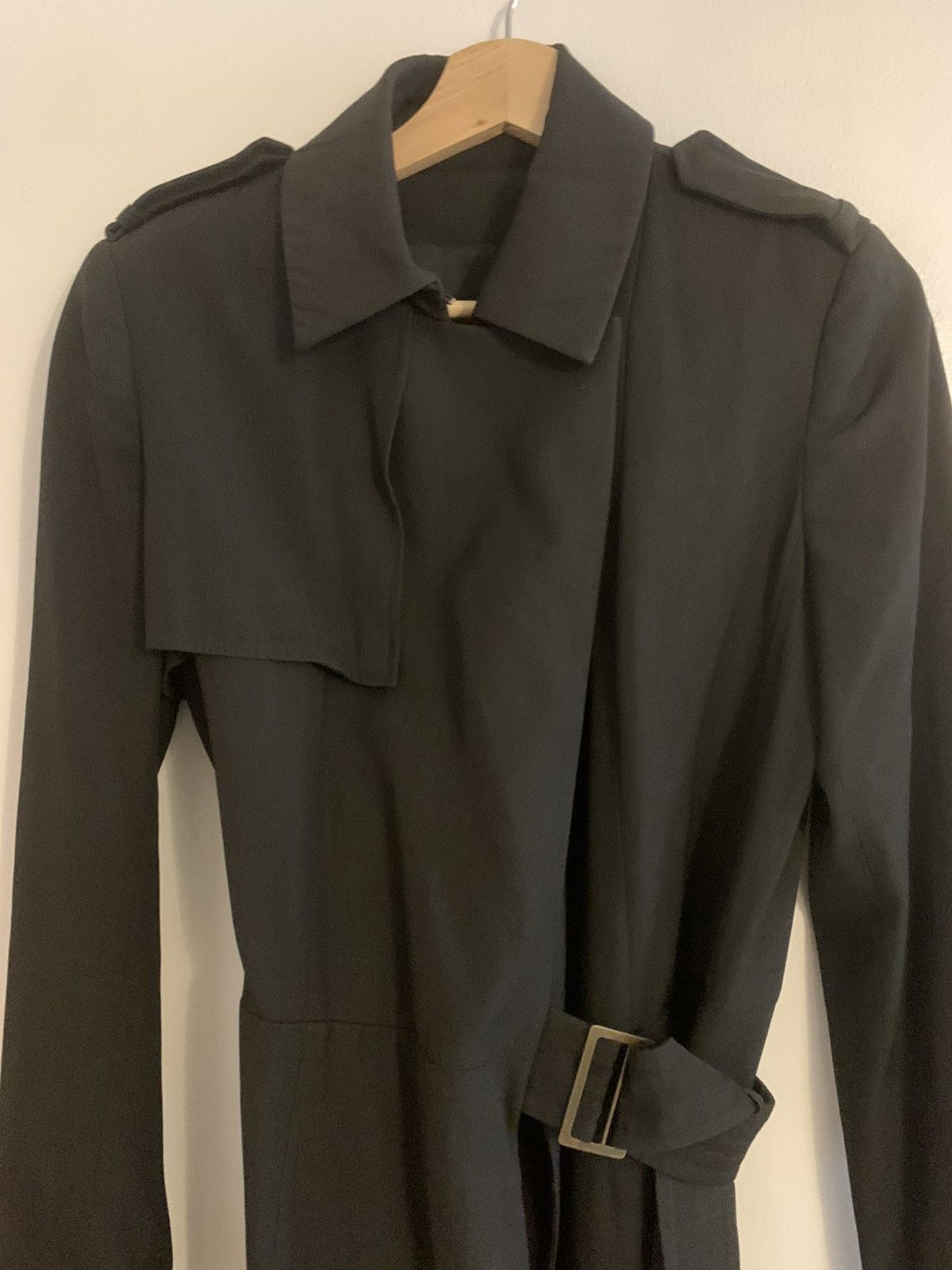Kenzo Paris Asymmetrical Closure Trench Coat in Black, Women's (Size Xs) — image 2 of 4