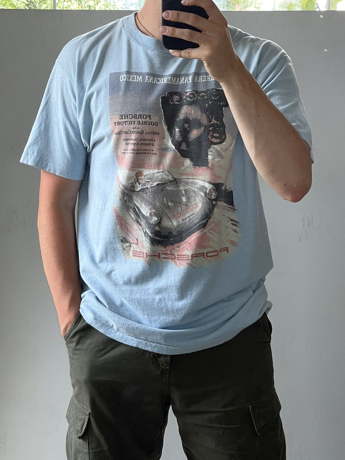 Porsche Design 90s Porsche Carrera Panamericana Mexico Double Victory Tee Size US XL / EU 56 / 4 - 5 Thumbnail