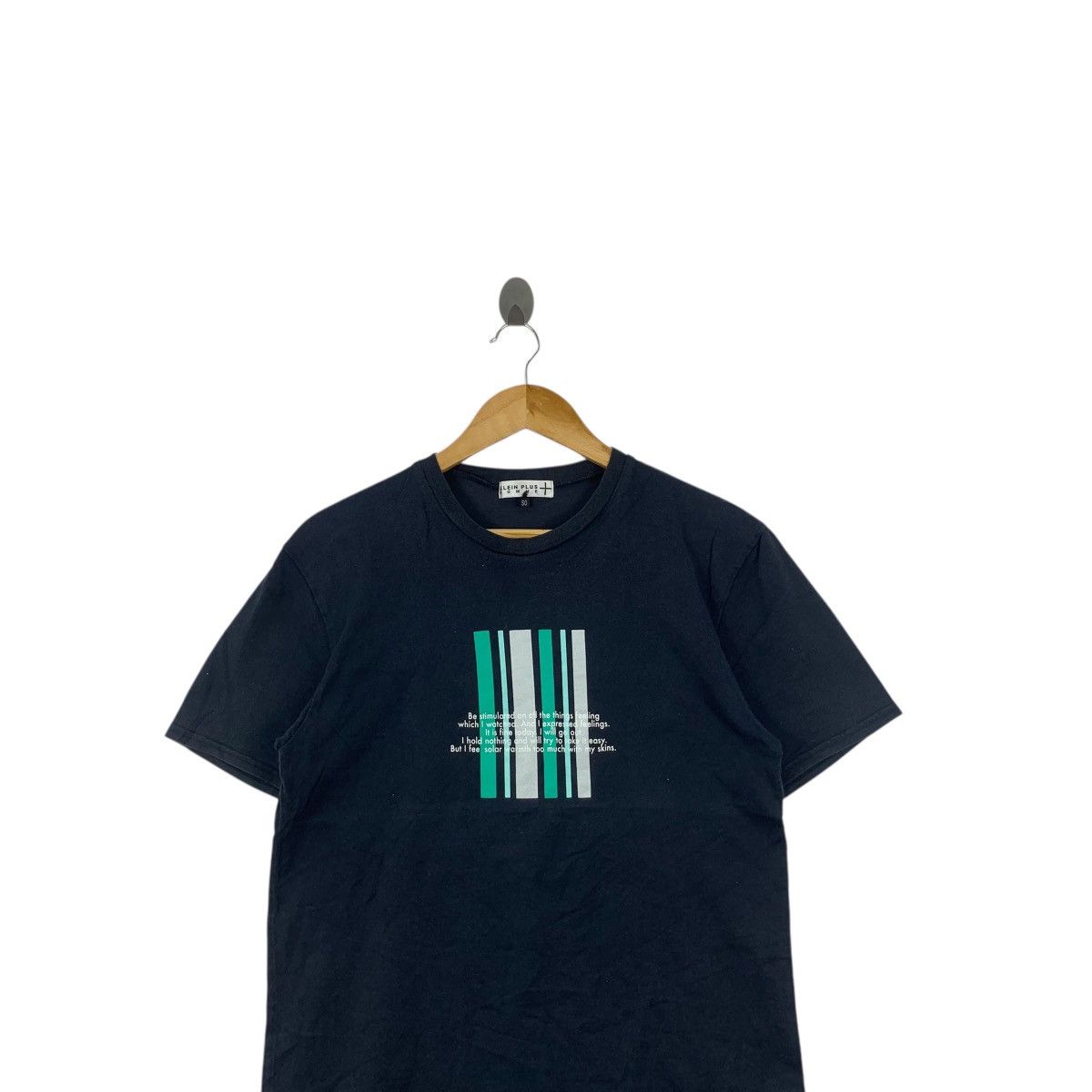 Michel Klein Vintage MK MICHEL KLEIN Homme Plus Box Logo Tee Shirt Top Size US S / EU 44-46 / 1 - 2 Thumbnail