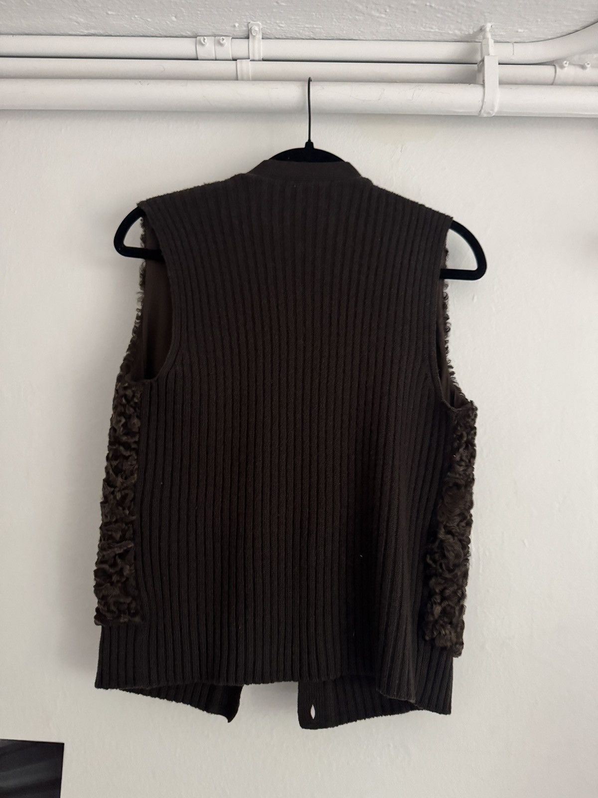 Prada Prada FW 2000 Knit Fur Front Panel Vest w/ Fox Fur Collar Size S / US 4 / IT 40 - 6 Thumbnail