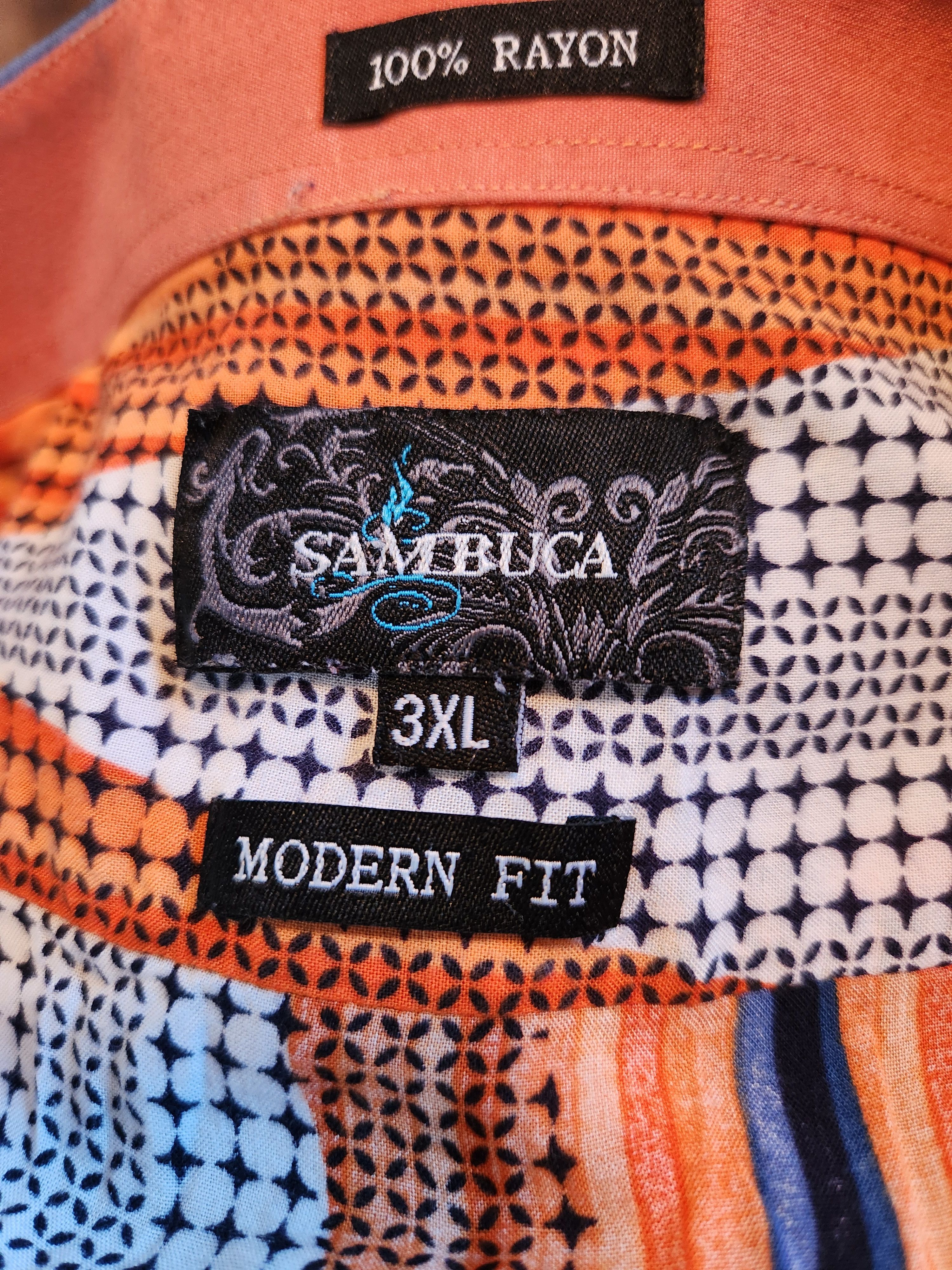 Other Sambuca 100% Rayon Multi-Colored Short Sleeve Shirt Sz 3X Size US XXL / EU 58 / 5 - 3 Thumbnail