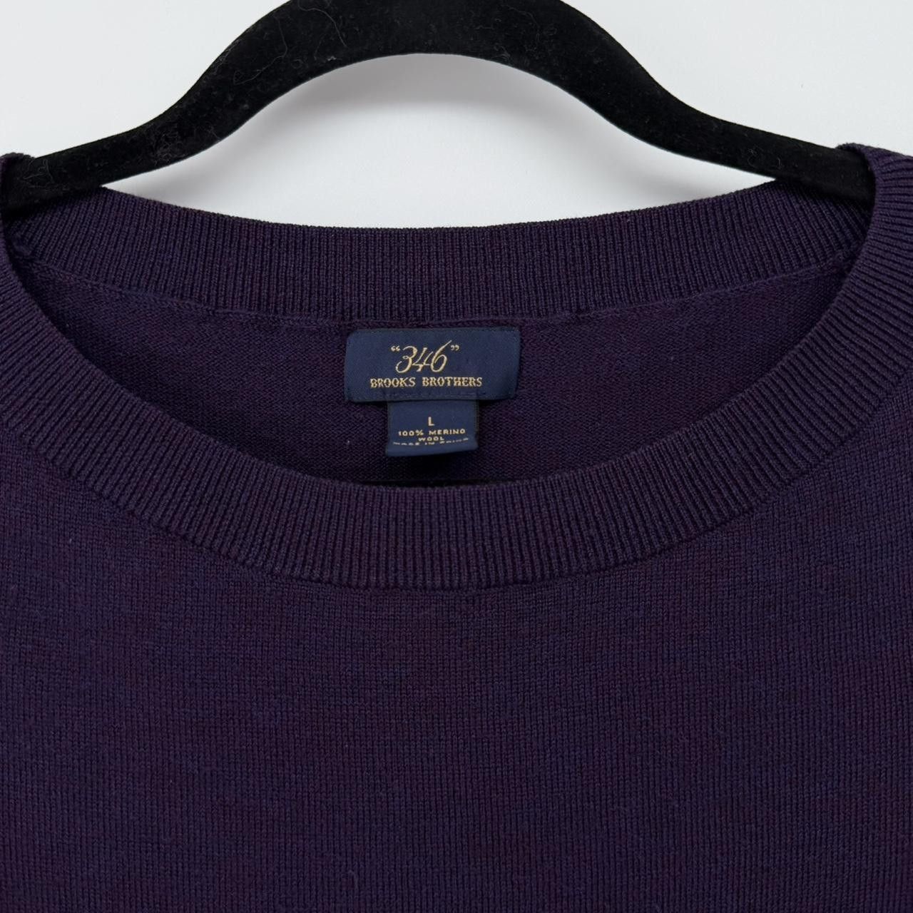 Brooks Brothers Brooks Brothers 346 Mens Merino Wool Sweater Size L Purple Size L / US 10 / IT 46 - 2 Thumbnail