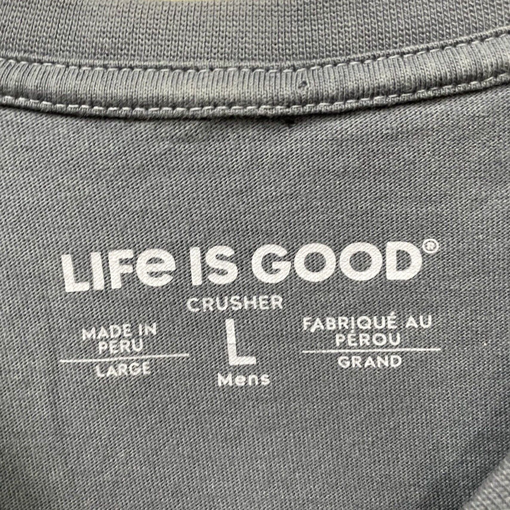 Life is Good Life Is Good American Flag Golf Graphic Tee Mens Large Blue Size US L / EU 52-54 / 3 - 4 Thumbnail