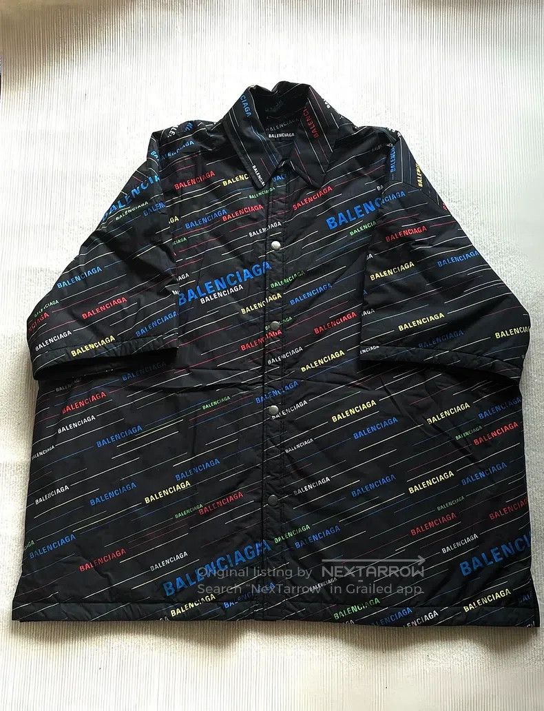 Balenciaga Balenciaga Bullet Screen Logo Short Sleeve Shirt Size US M / EU 48-50 / 2 - 1 Thumbnail