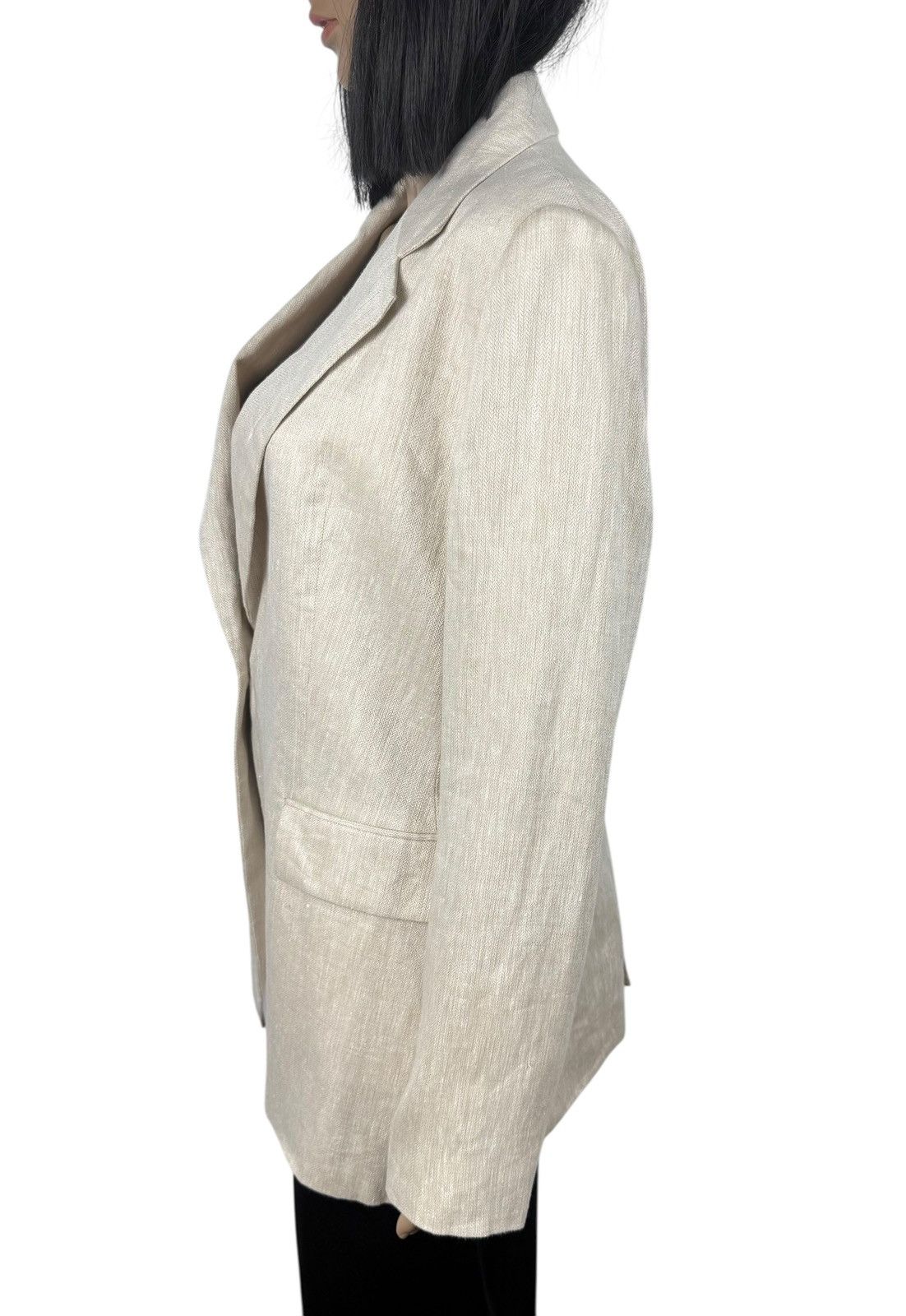 Massimo Dutti Massimo Dutti Linen Blazer Ivory size US8 EU40 Size M / US 6-8 / IT 42-44 - 5 Thumbnail