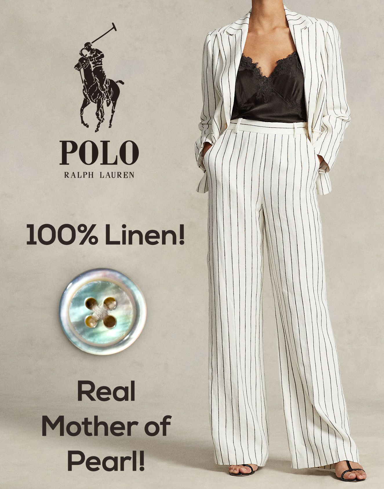 Lauren ralph lauren wide leg linen pants hot sale