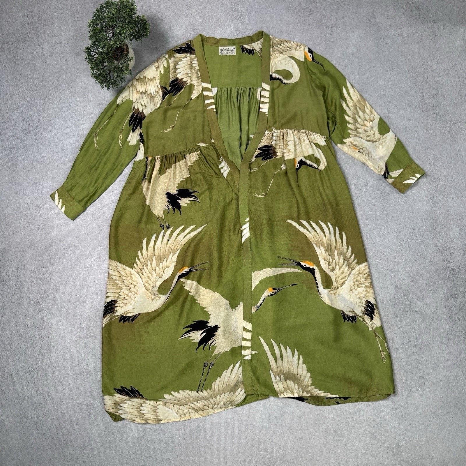 Vintage ONE HUNDRED STARS Stork Duster Coat in Green One Size Size ONE SIZE - 1 Thumbnail
