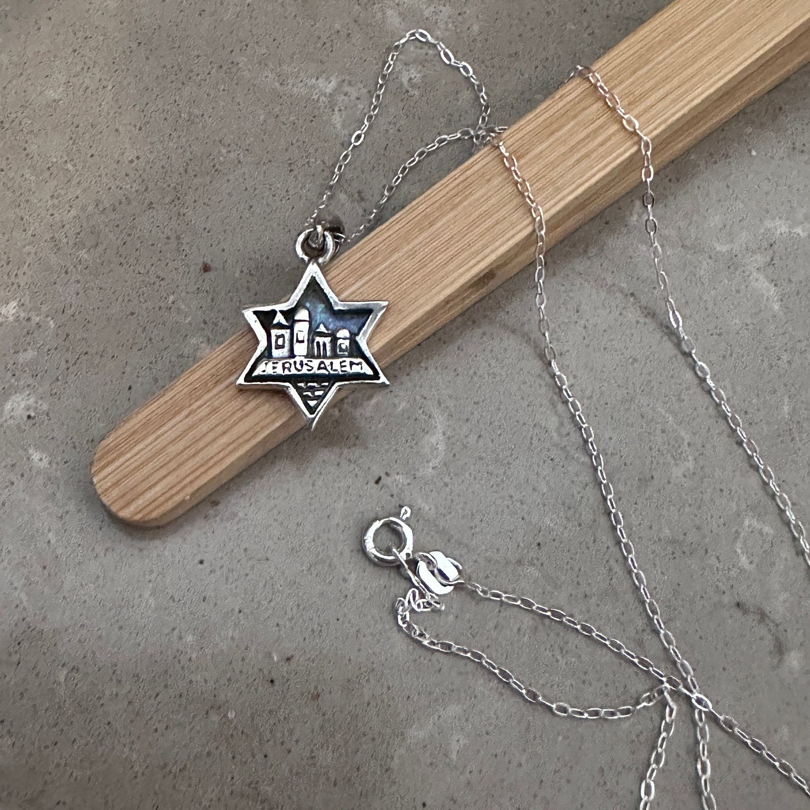The Unbranded Brand Sterling Silver Lab Opal Star of David Necklace Size ONE SIZE - 2 Thumbnail