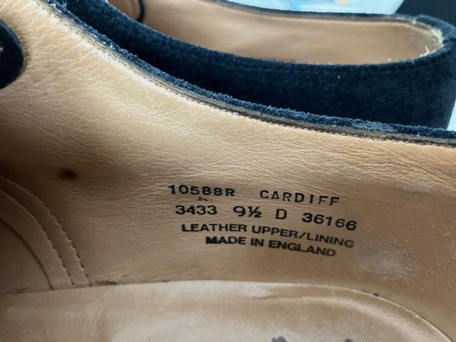 Beams Plus Beams Plus Cardiff Blue Suede Dress shoes, Size 9.5, England Size US 9.5 / EU 42-43 - 5 Thumbnail