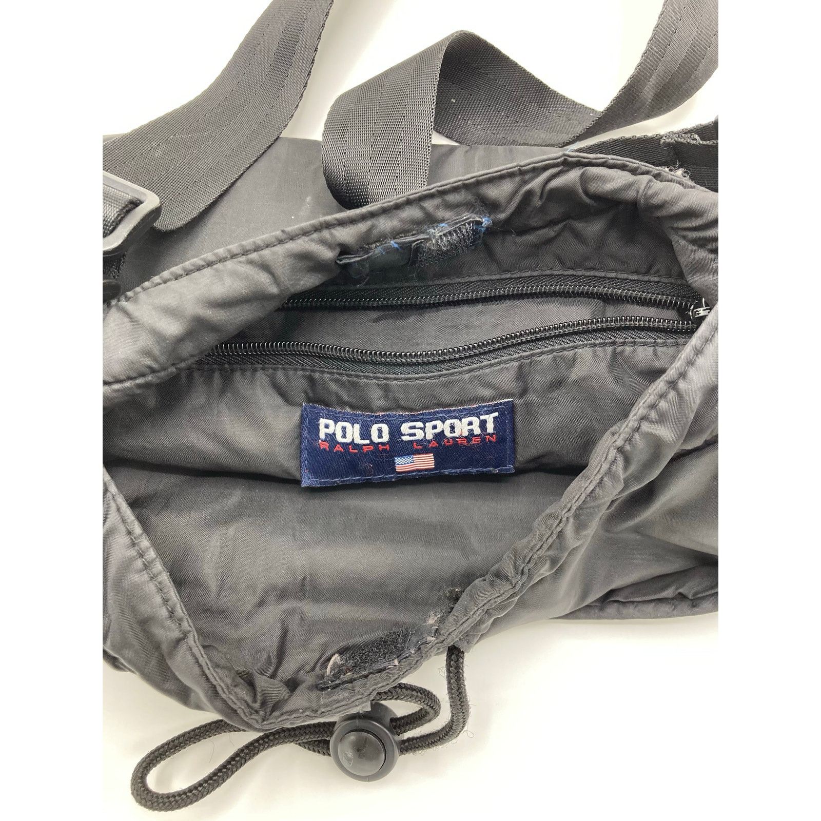 Polo Ralph Lauren Polo Sport Ralph Lauren Black Messenger Bag Crossbody Y2K Size ONE SIZE - 7 Thumbnail