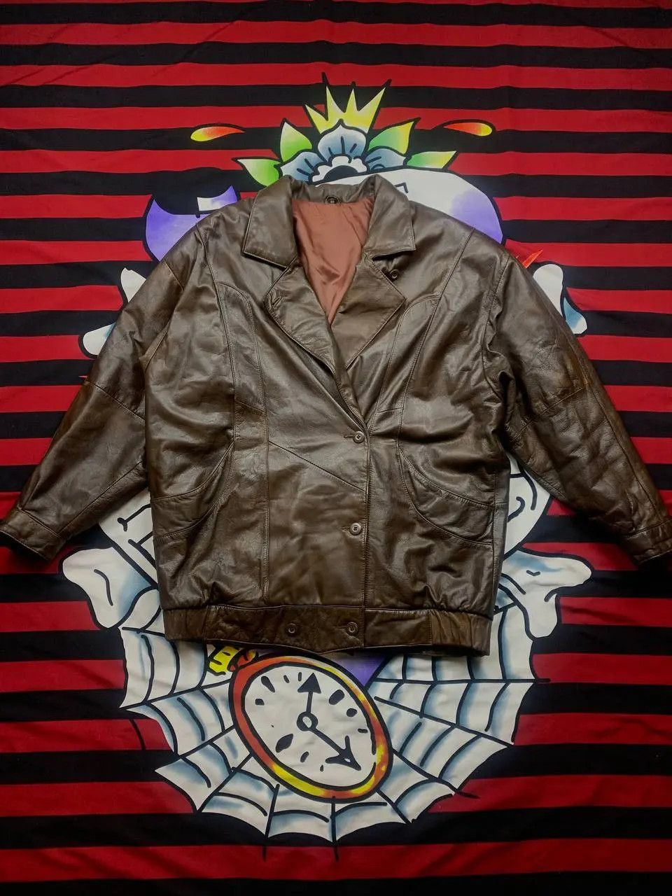 Other Vintage Korean leather flight bomber jacket Size 40(XL) Size M / US 6-8 / IT 42-44 - 1 Thumbnail