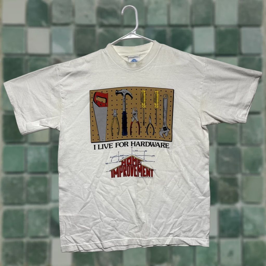 Vintage VINTAGE Stanley Desantis T-Shirt Home Improvement I Live For Hardware XL White Men Size US XL / EU 56 / 4 - 1 Thumbnail