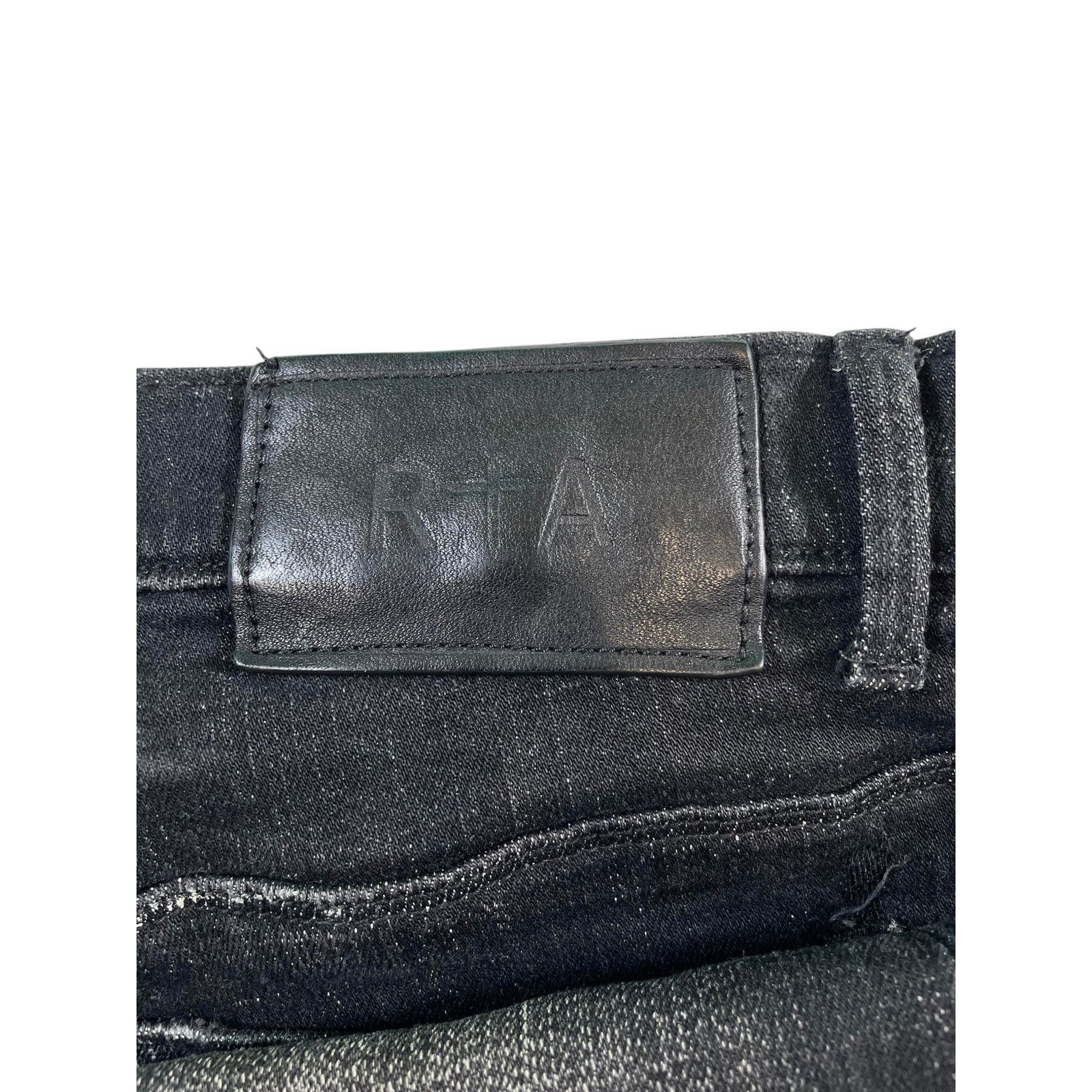Rta RTA Splatter Ripped Black Wash Jeans Size US 33 - 3 Thumbnail
