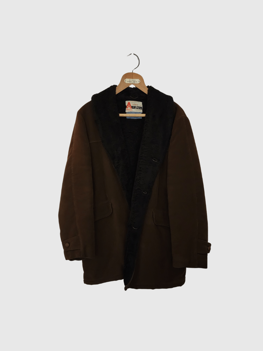 Vintage 50s-60s Victoria Leather Jacket Co. Seville Suede Warm Coat Size US M / EU 48-50 / 2 - 9 Thumbnail