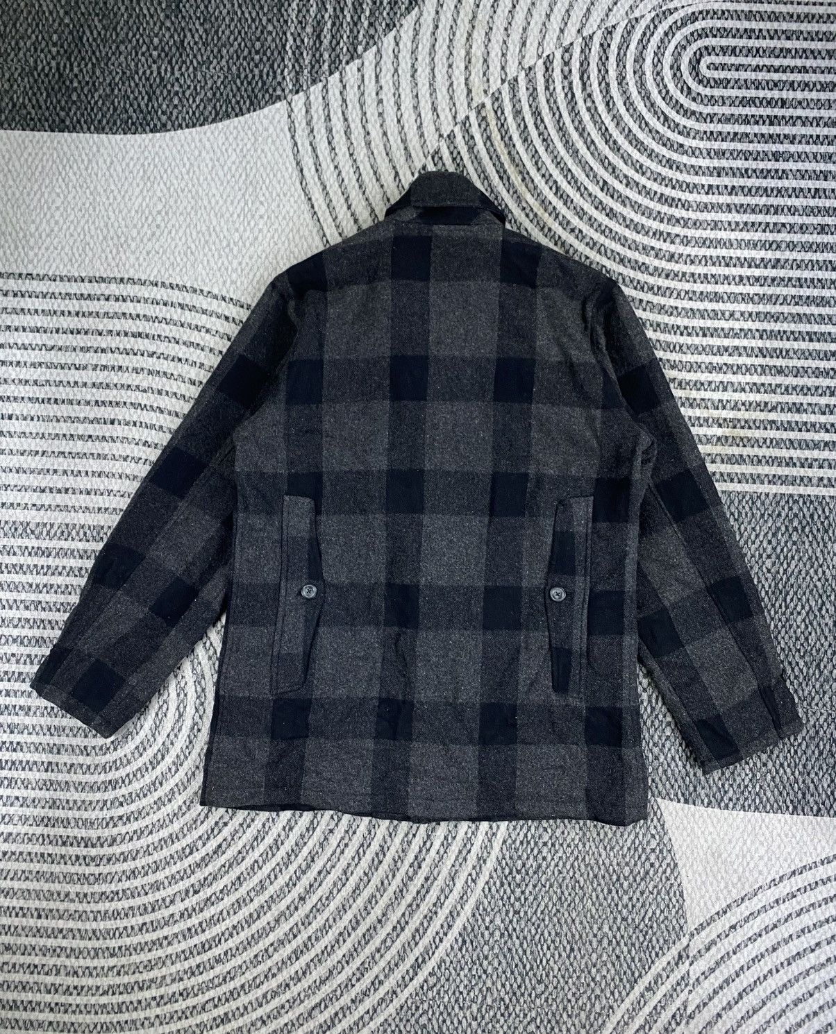 Woolrich Woolen Mills 🔥Vintge Woolrich X Rattle Trap Grey Checked Wool Jacket Size US M / EU 48-50 / 2 - 2 Thumbnail