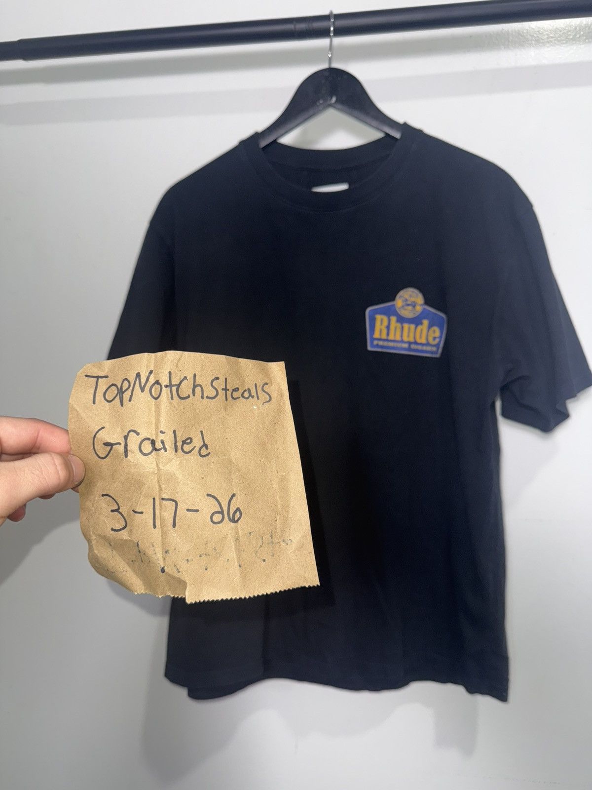 Rhude Rhude Grand Cru T-shirt vintage black Size US S / EU 44-46 / 1 - 1 Thumbnail
