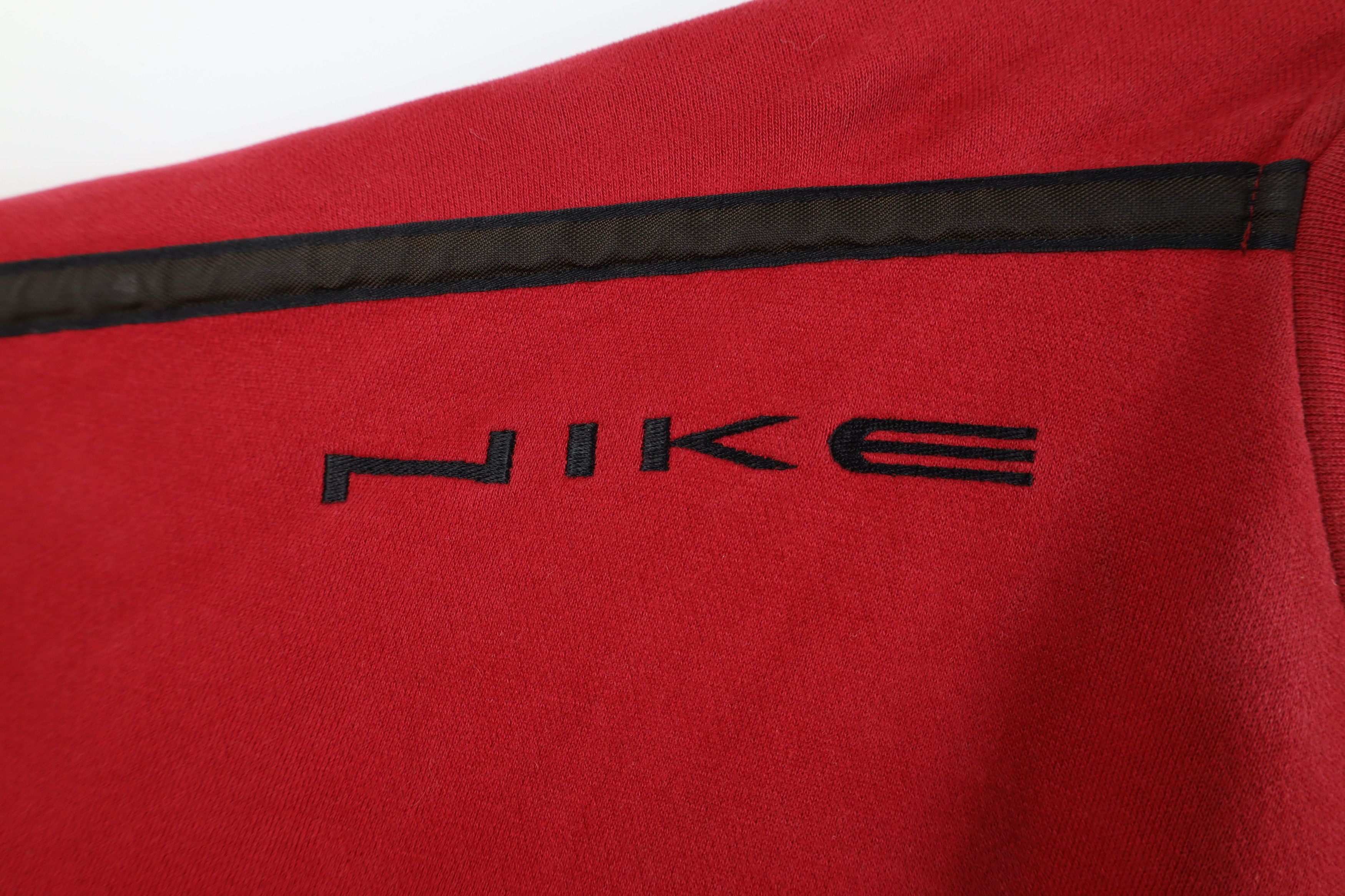 Nike Vintage Nike Spell Travis Scott Mini Swoosh Sweatshirt Red Size US L / EU 52-54 / 3 - 5 Thumbnail