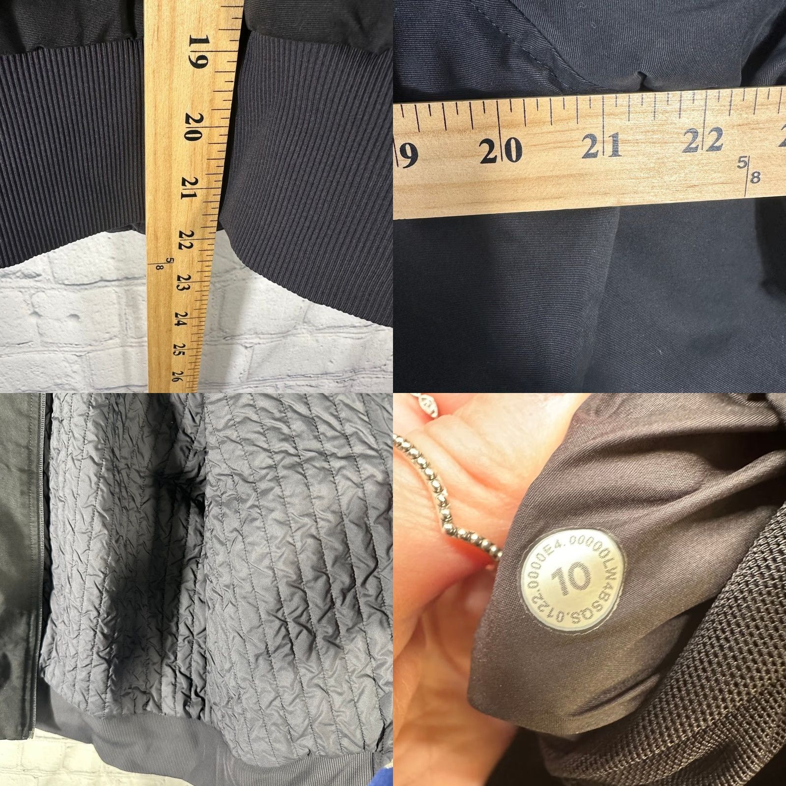 Lululemon Lululemon Bomber Jacket Shirt Womens Full Zip Solid Black 6 Lightweight Quilted Logo Wind-Resistant Size M / US 6-8 / IT 42-44 - 8 Thumbnail