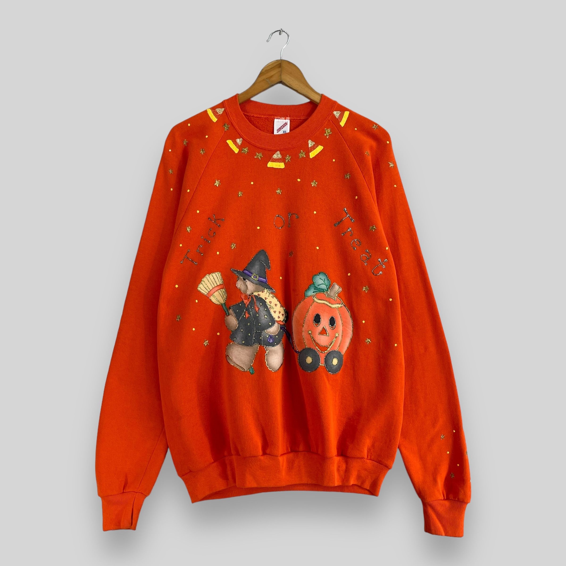 Expert Horror × Vintage Vintage Halloween Trick Or Treat Printed Sweatshirt Size US M / EU 48-50 / 2 - 1 Thumbnail