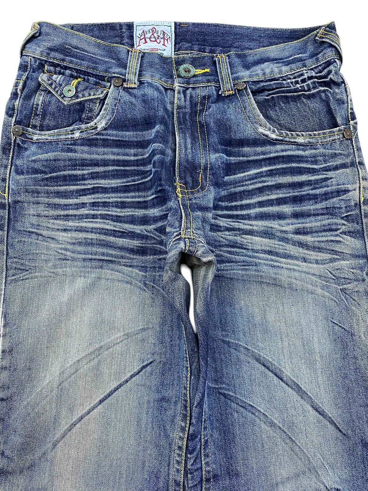 Other Japanese Brand Light Wash Whiskered Style Straight Leg Jeans Size US 31 - 2 Thumbnail