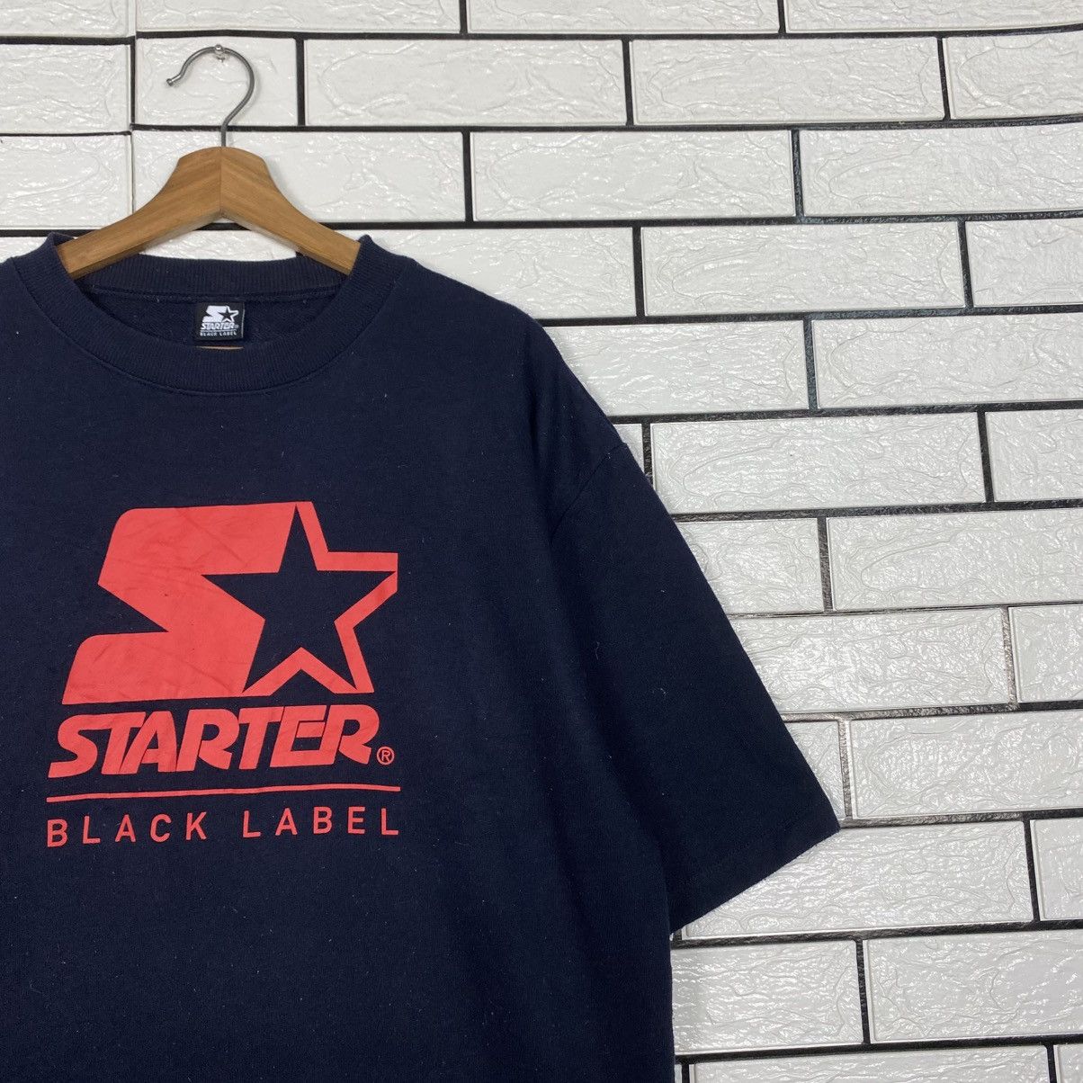 Japanese Brand 📌Short Sleeve Sweatshirt Starter Black Label Big Logo Size US XL / EU 56 / 4 - 7 Thumbnail