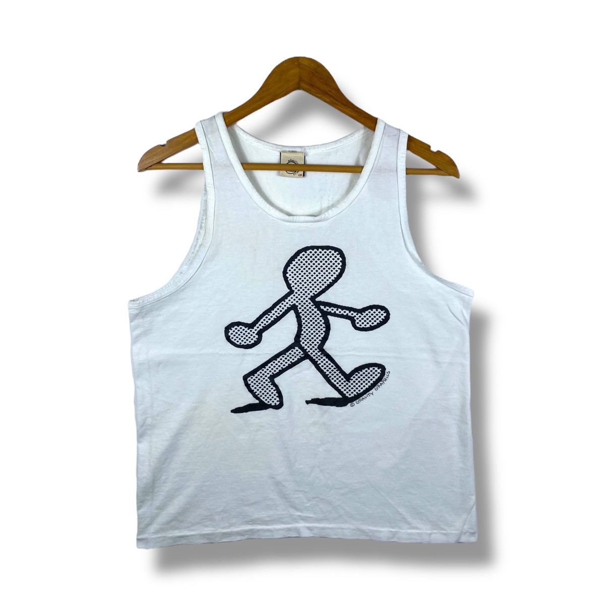 Vintage Vintage 90's GRAVITY GRAPHICS Keith Haring Style Tank Tops Size US M / EU 48-50 / 2 - 1 Thumbnail