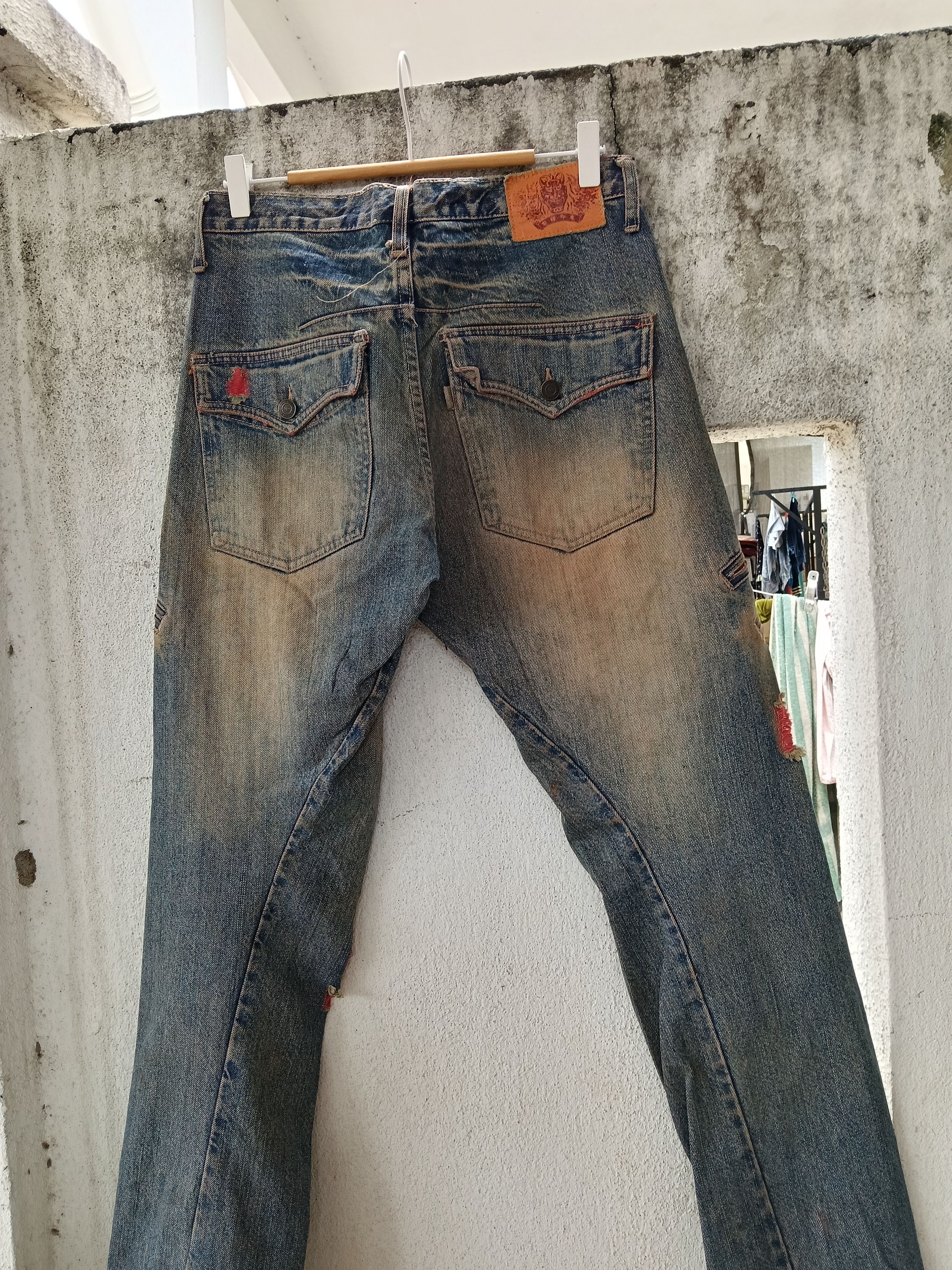 If Six Was Nine 💥 Japanese Brand Goddess Distressed Denim Twisted Leg💥 Size US 31 - 8 Thumbnail