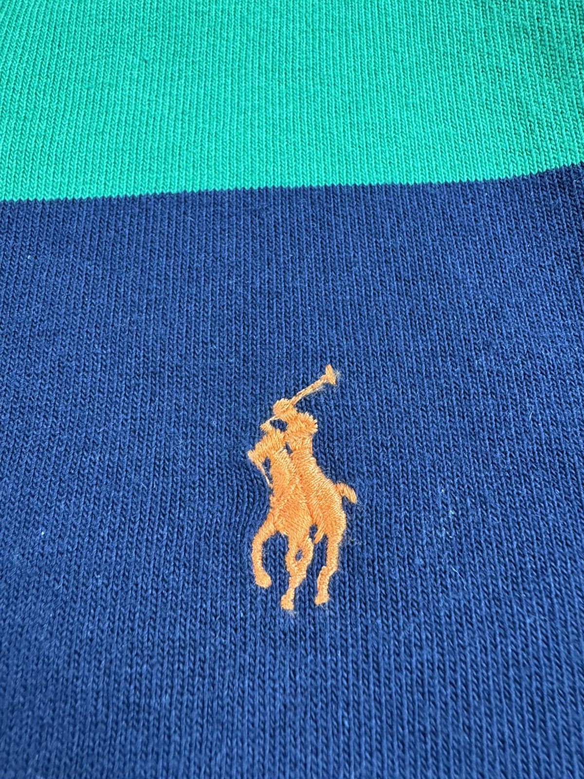 Polo Ralph Lauren Vintage 90S Polo Ralph Lauren Striped Green Retro OldMoney Pullover Longsleeve Size US S / EU 44-46 / 1 - 8 Thumbnail