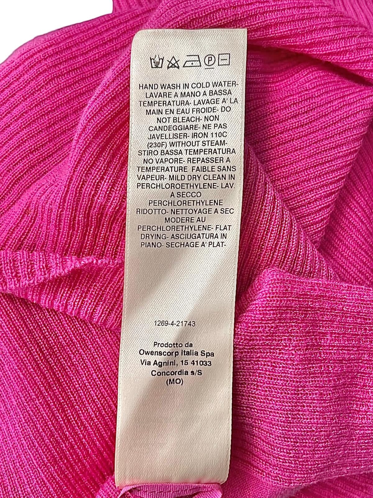 Rick Owens Rick Owens EDFU SS23 Rib Knit Hot Pink Sweater – Size S Size US S / EU 44-46 / 1 - 6 Thumbnail