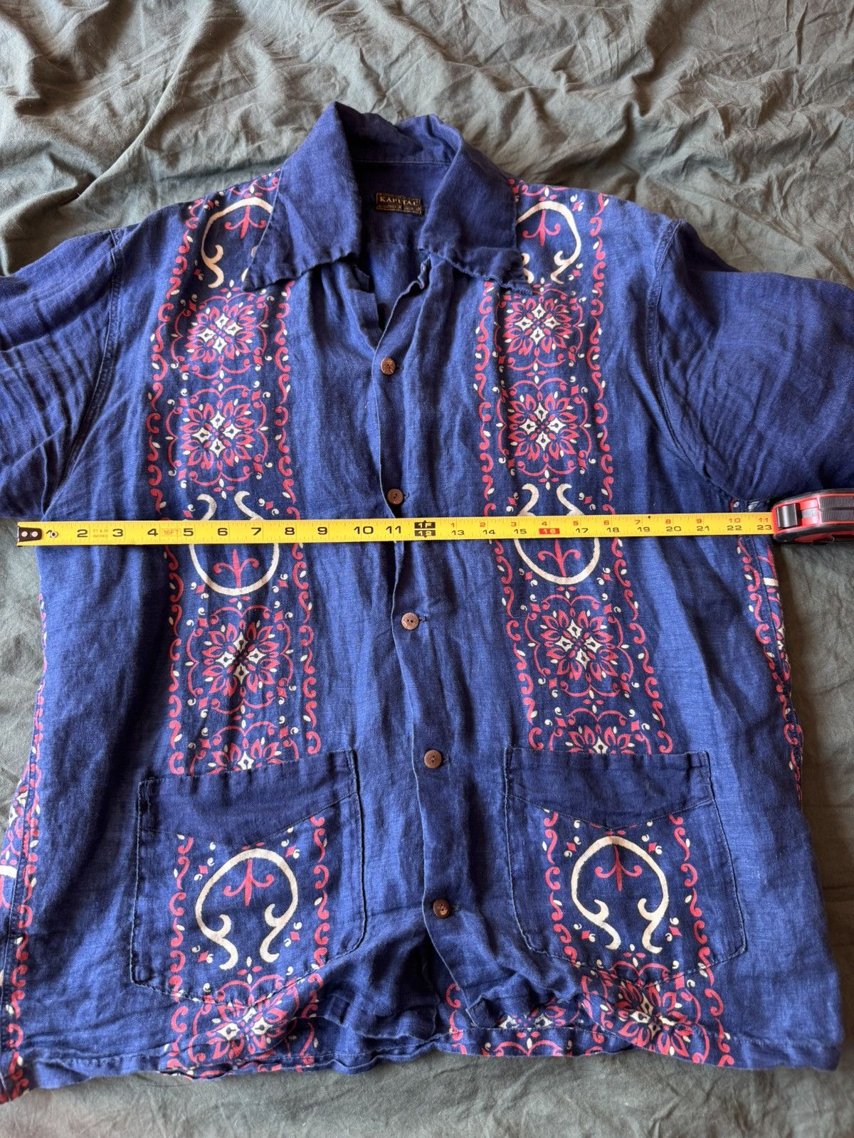 Kapital French Cross Linen Button-Down Size US XL / EU 56 / 4 - 2 Thumbnail