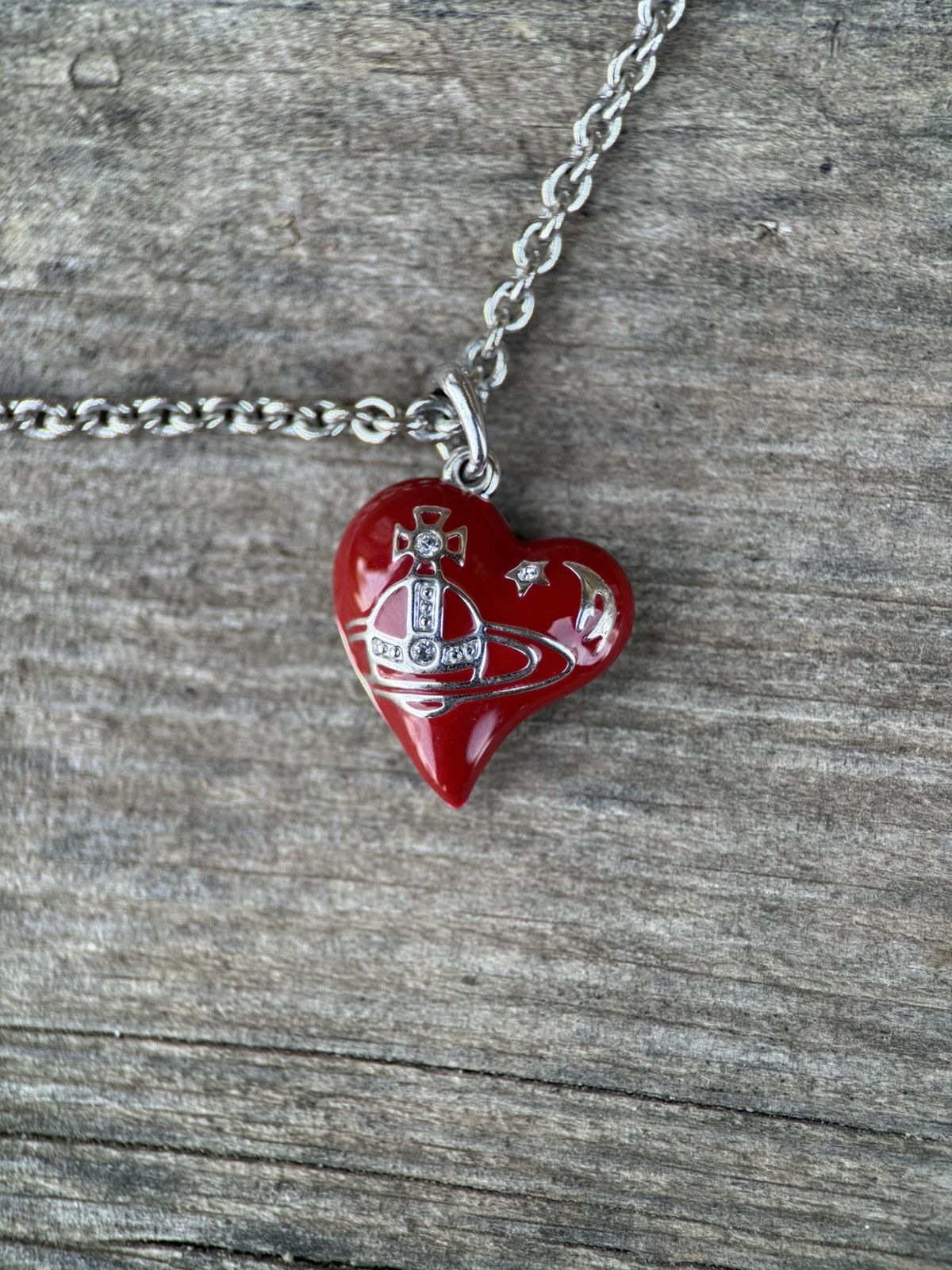 Vivienne Westwood Vivienne Westwood Enamel Heart Pendant Necklace In Red Size ONE SIZE - 3 Thumbnail